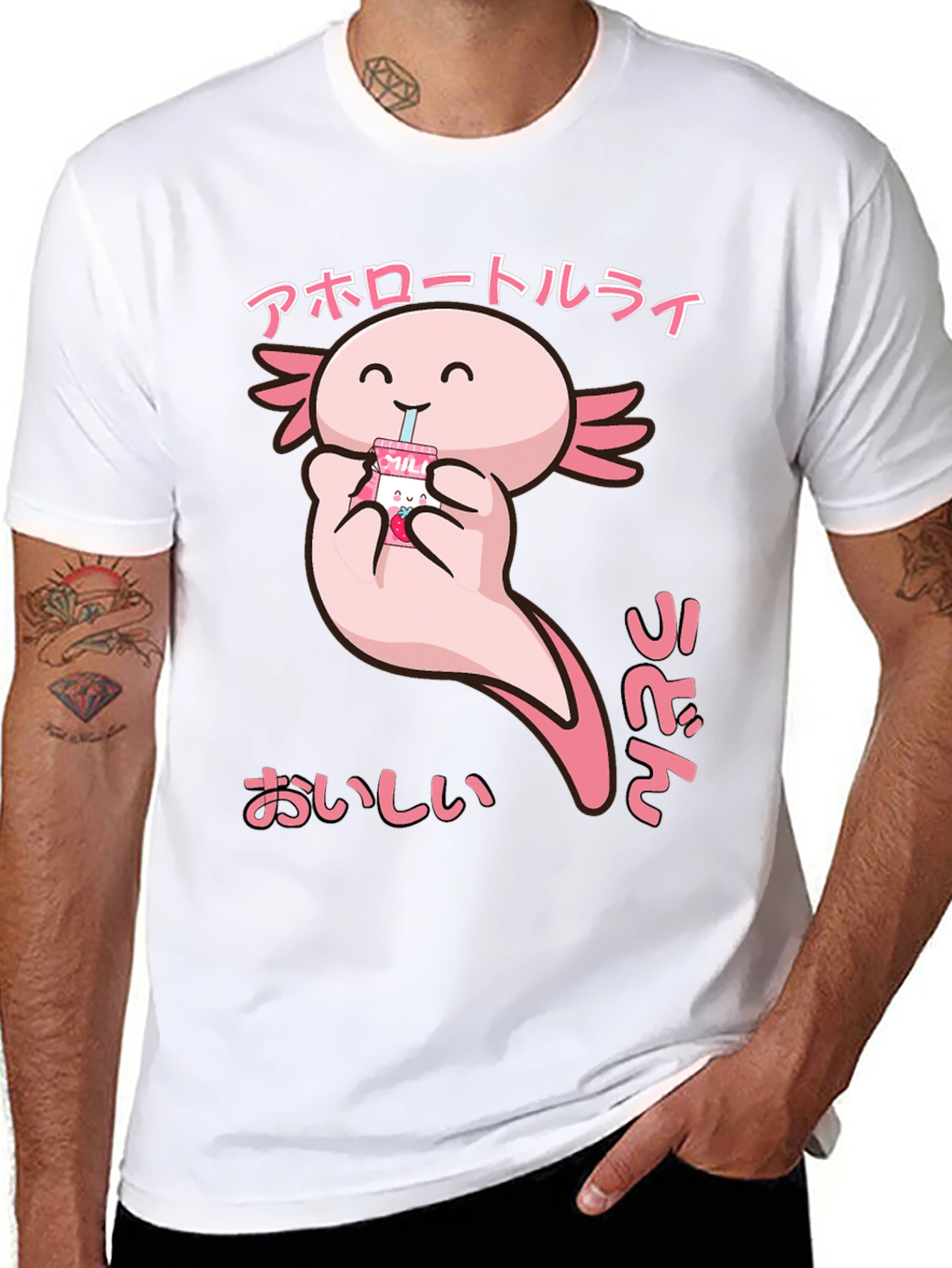 Axolotl Milk T-Shirt - Cute Kawaii Style