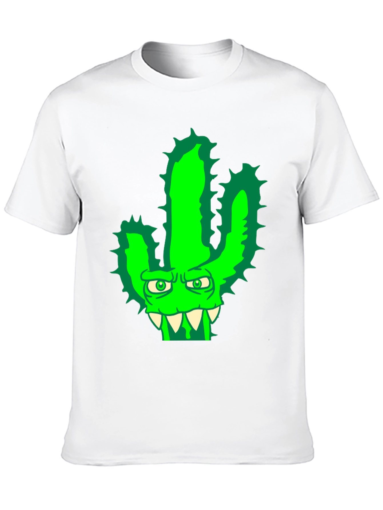 Mens Cactus Monster Graphic T-Shirt - Black