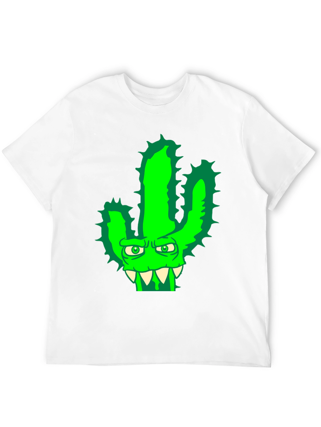 Mens Cactus Monster Graphic T-Shirt - Black