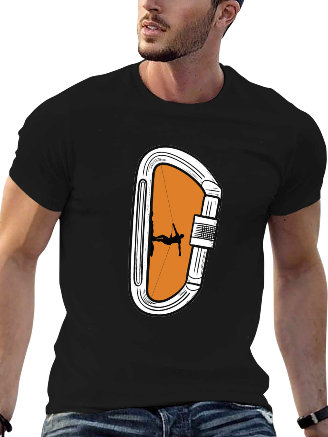 Climbing Carabiner Graphic T-Shirt - Outdoor Adventure