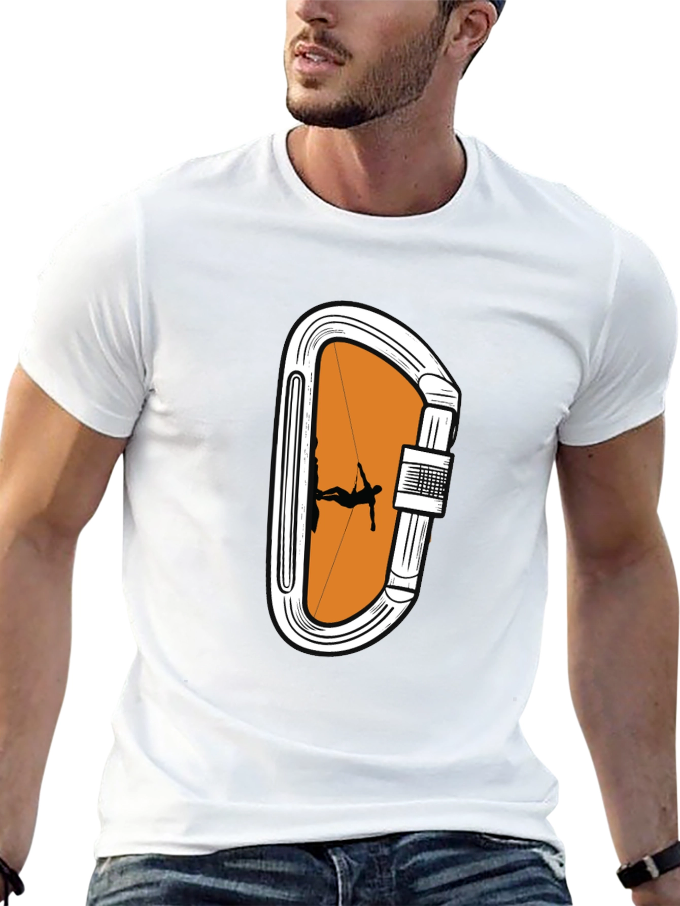 Climbing Carabiner Graphic T-Shirt - Outdoor Adventure