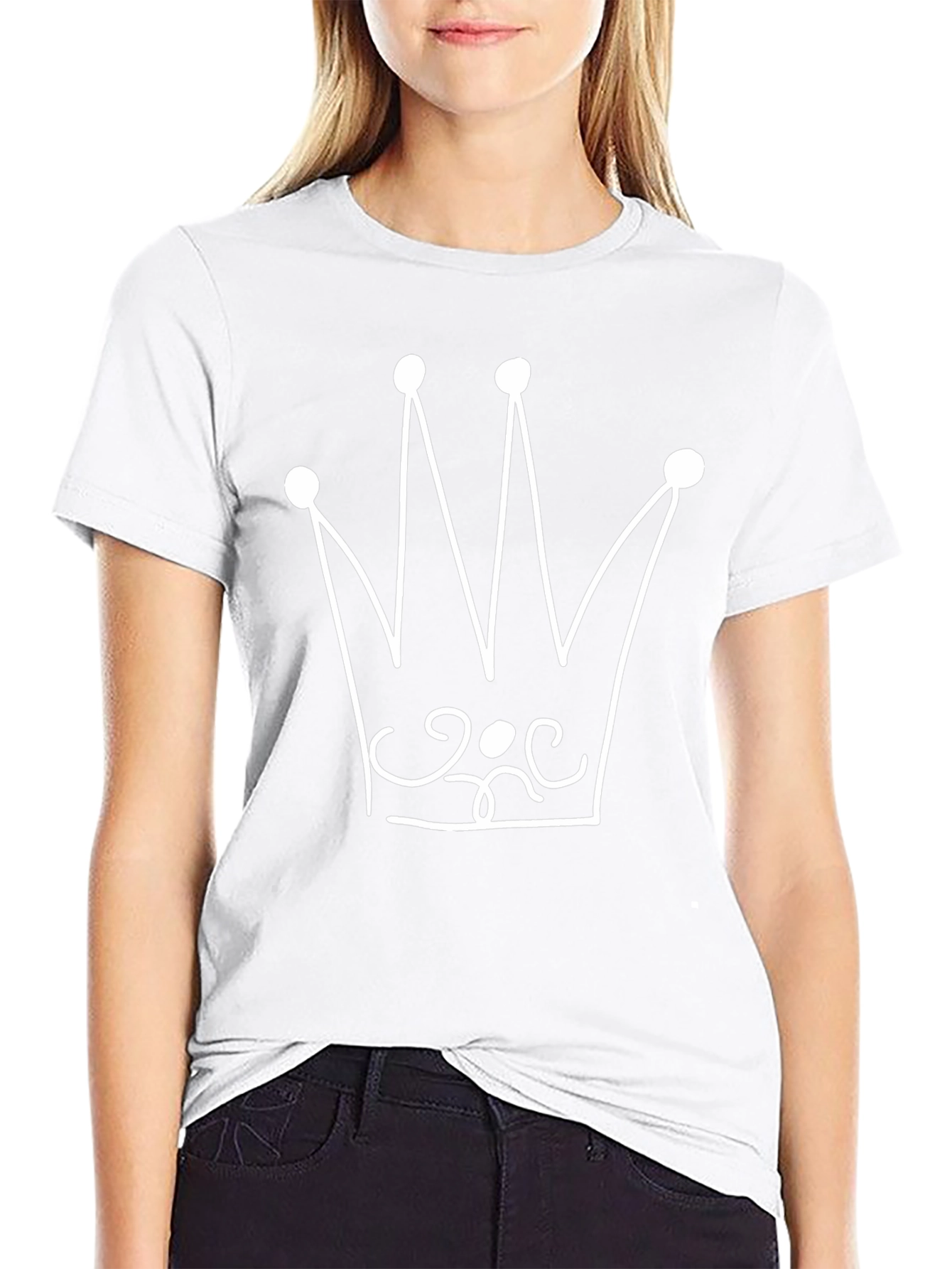 Crown Graphic Print Black T-Shirt