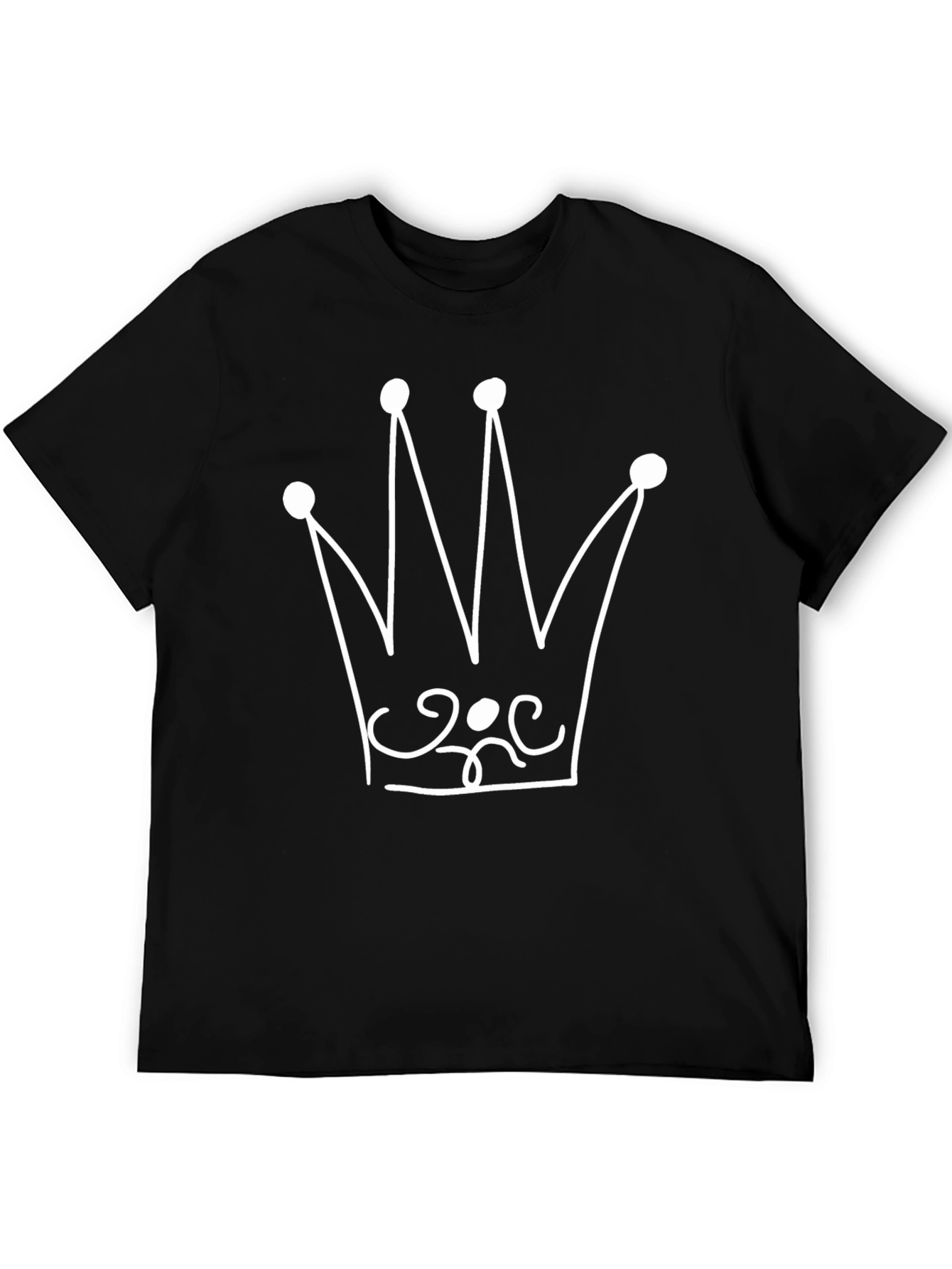 Crown Graphic Print Black T-Shirt