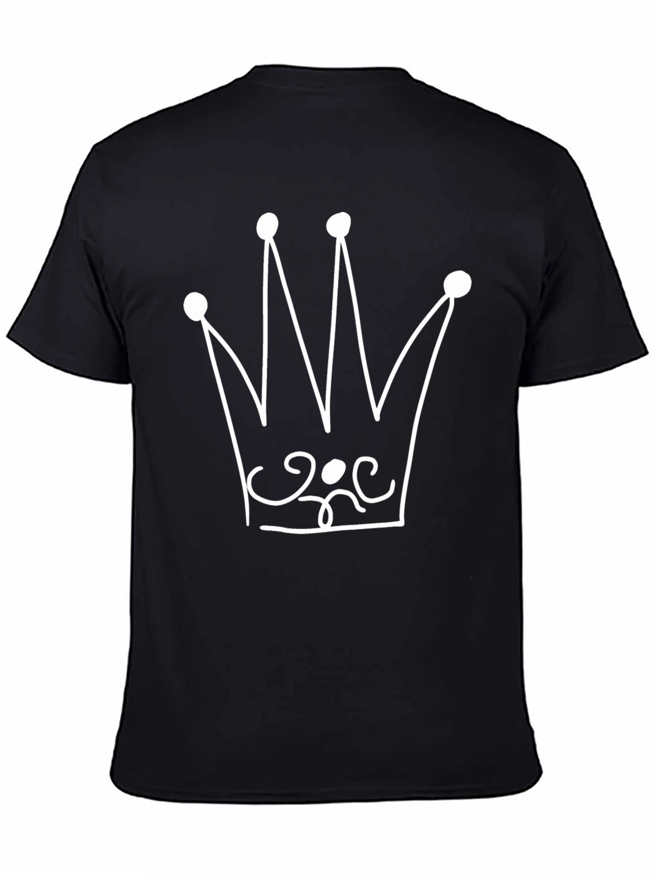 Crown Graphic Print Black T-Shirt