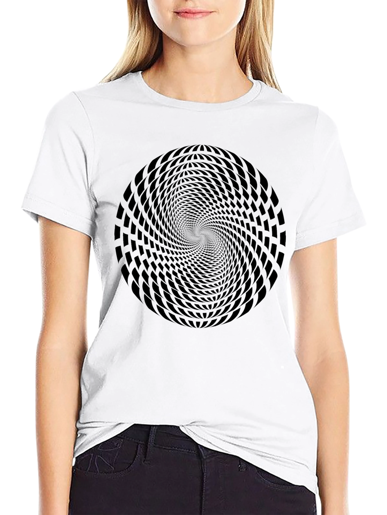 Optical Illusion Black T-Shirt
