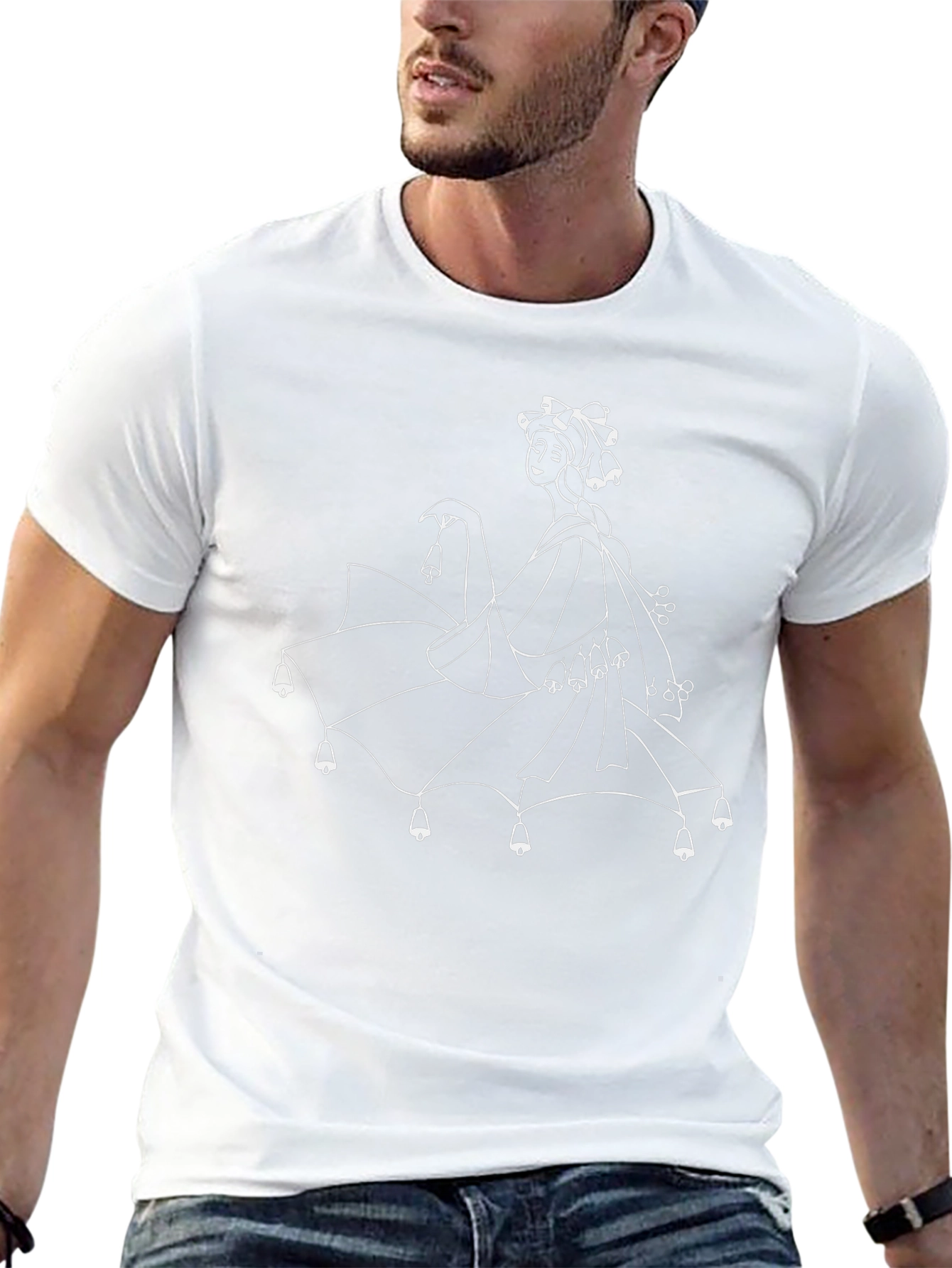 Geisha Bell Graphic Black T-Shirt
