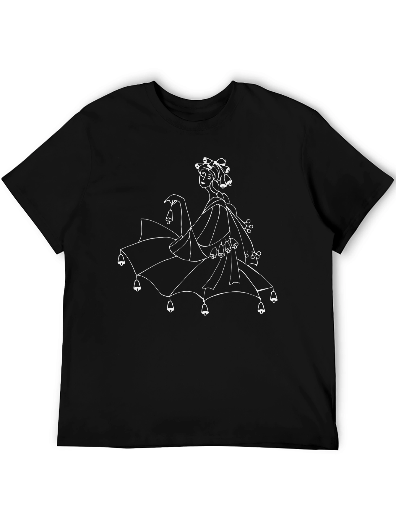 Geisha Bell Graphic Black T-Shirt