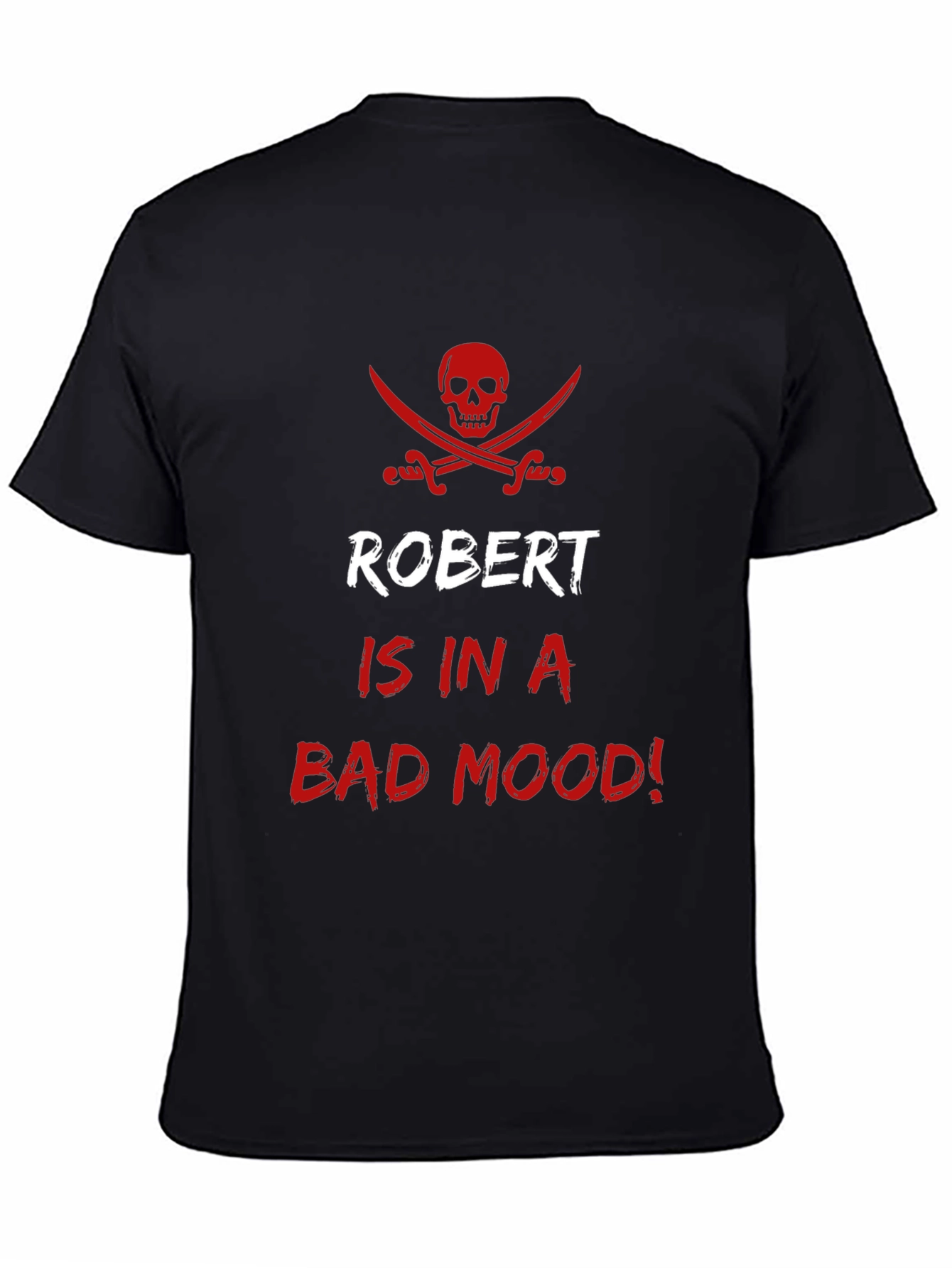 Robert Bad Mood Pirate Skull Graphic T-Shirt