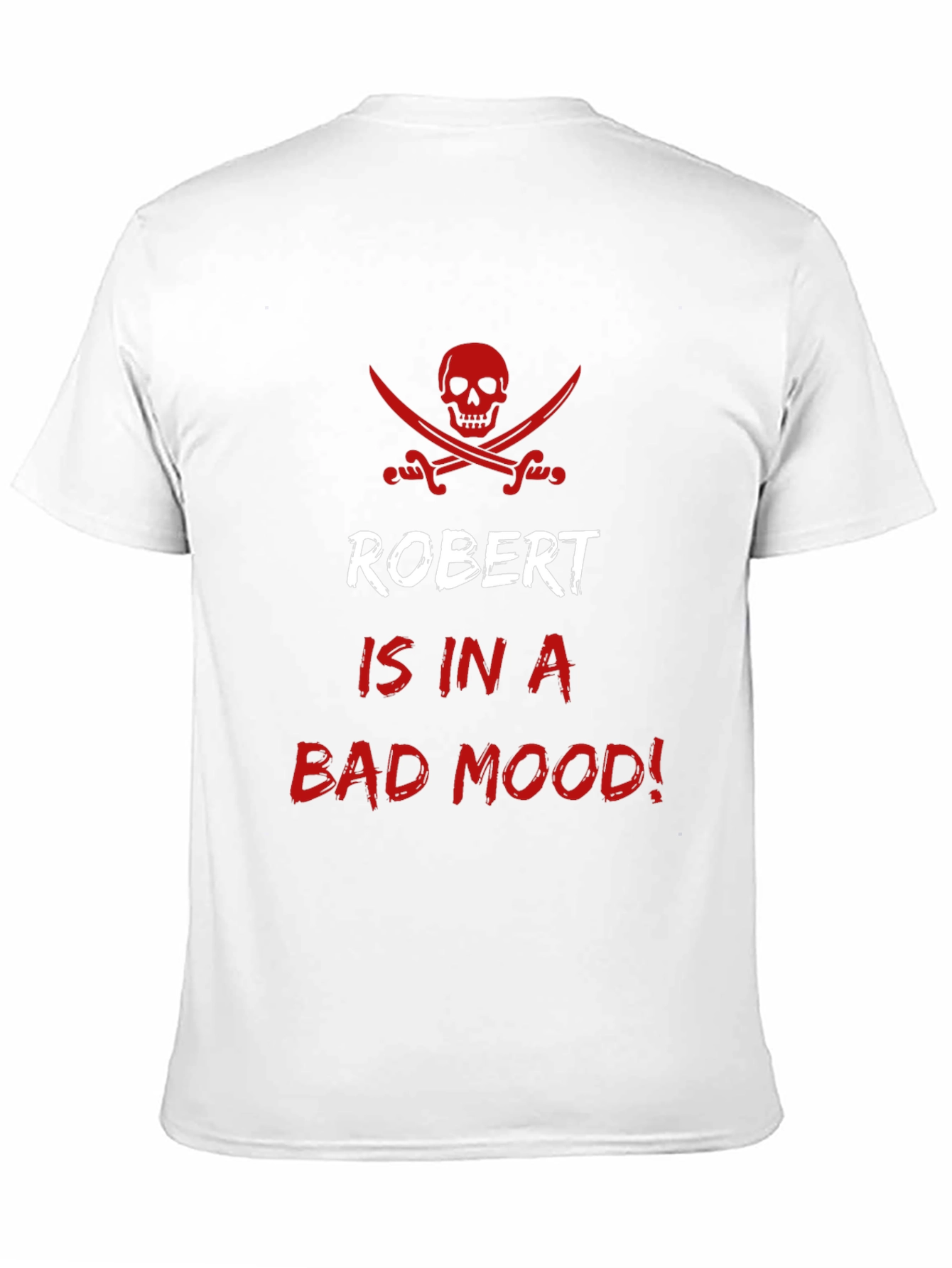 Robert Bad Mood Pirate Skull Graphic T-Shirt