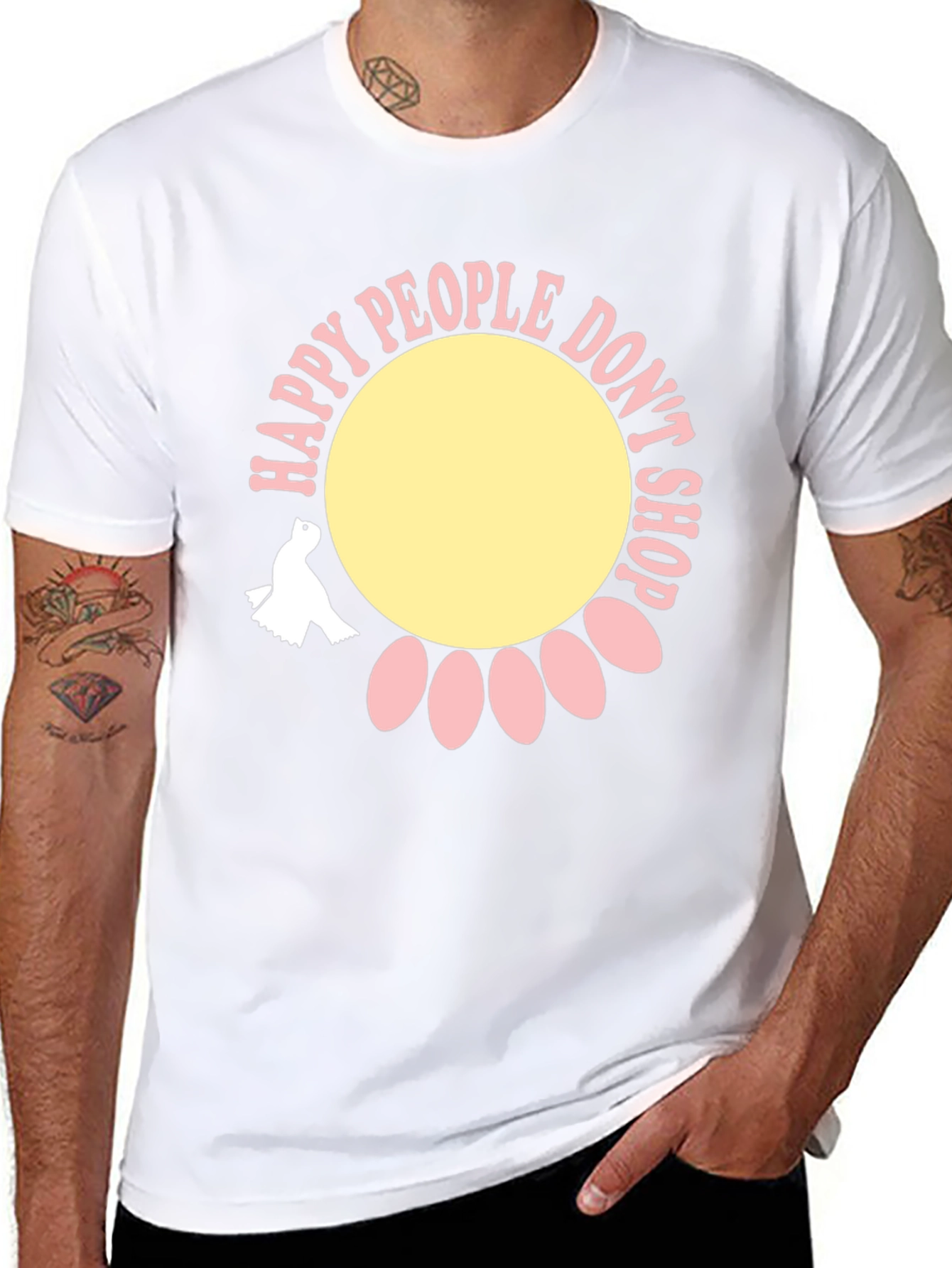 Happy People Dont Shop Graphic Tee