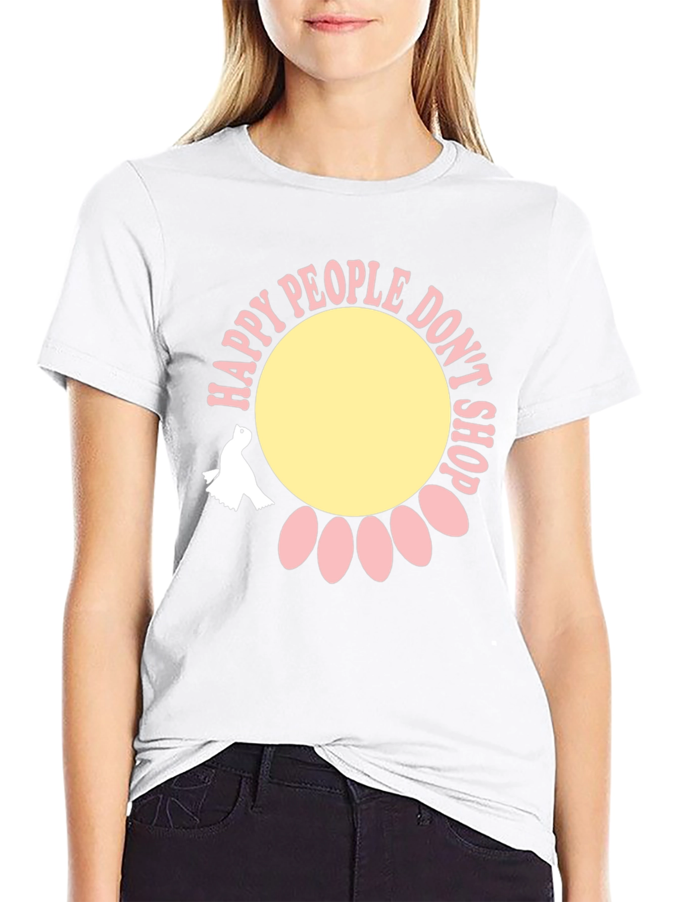 Happy People Dont Shop Graphic Tee