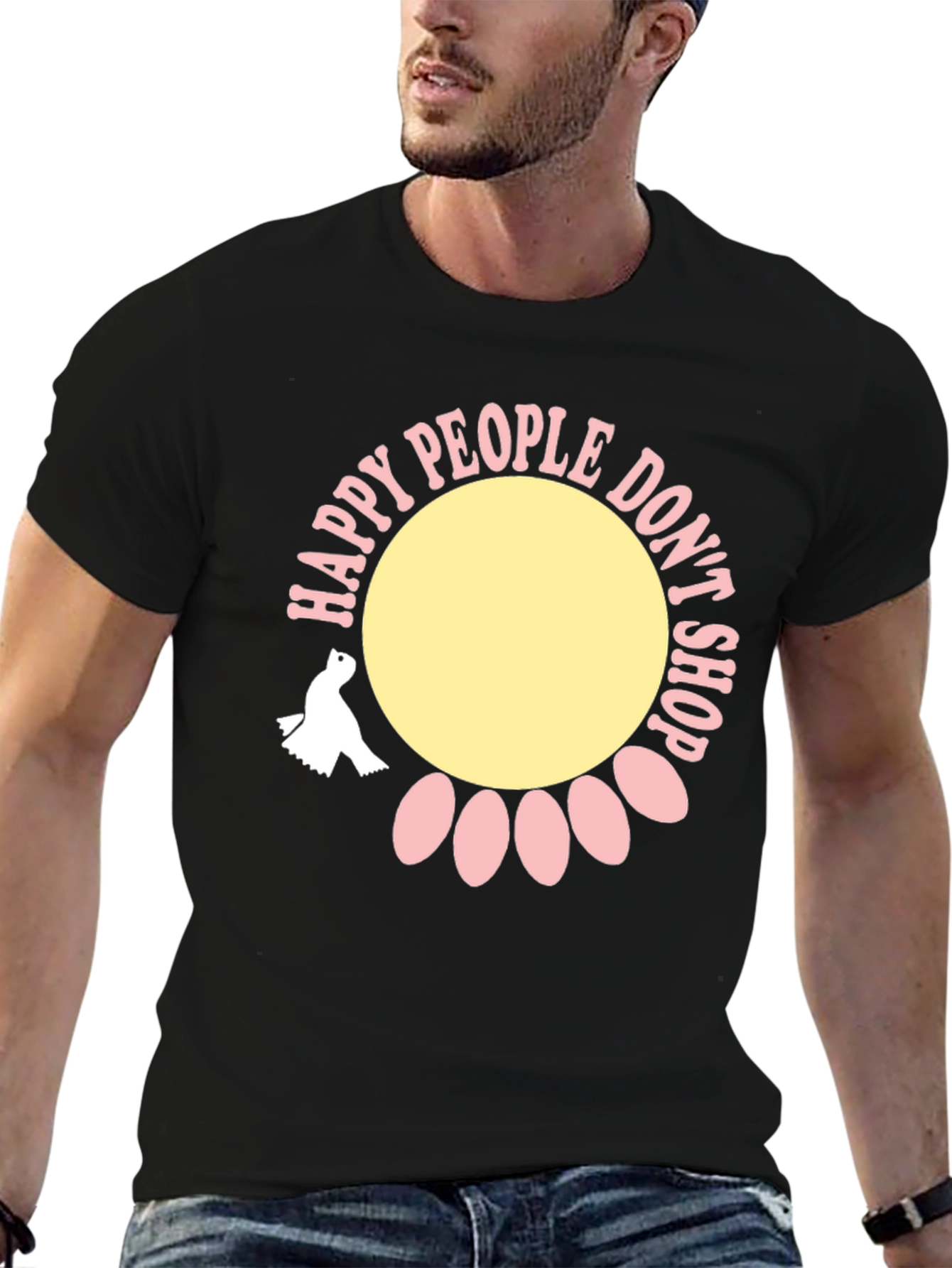 Happy People Dont Shop Graphic Tee