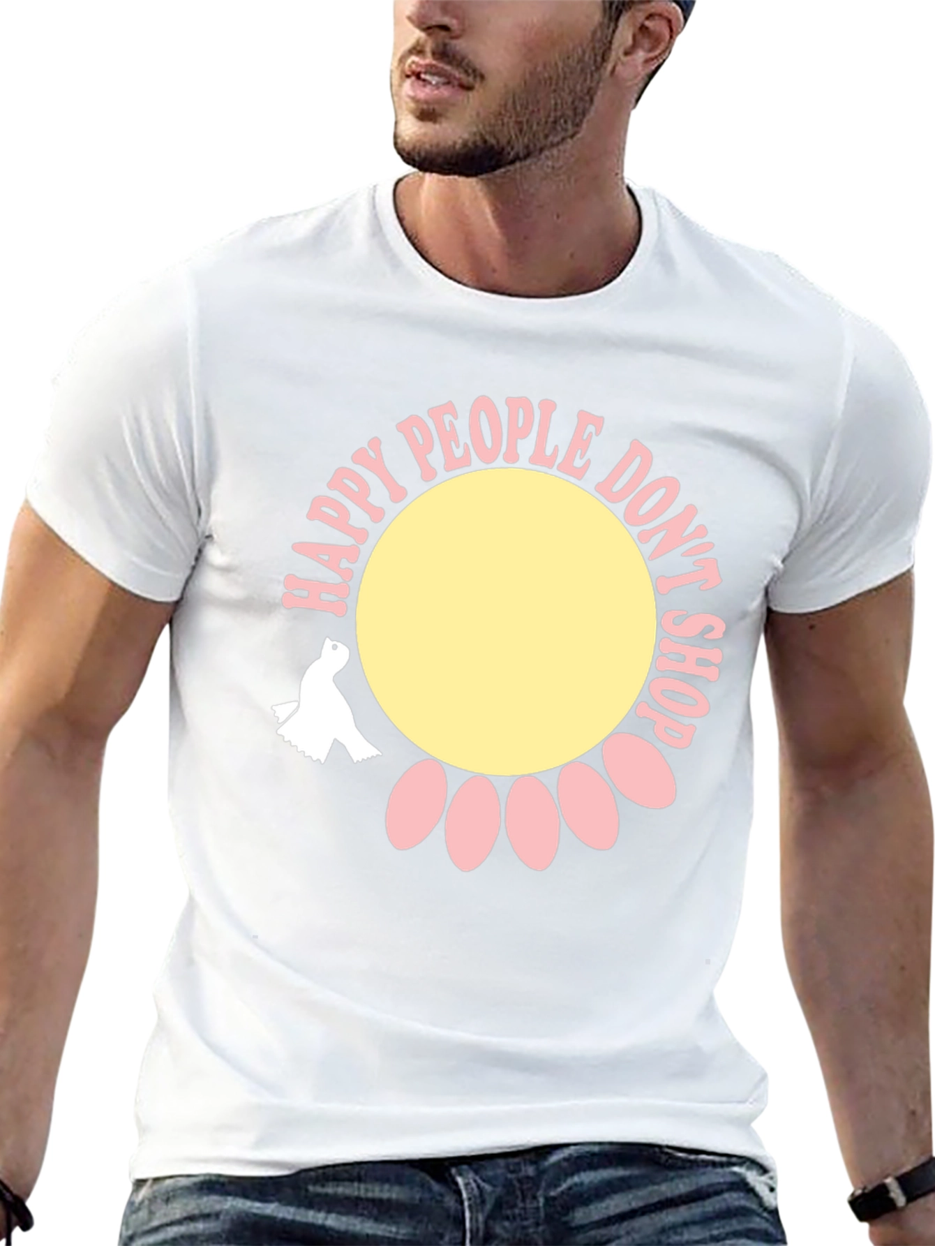 Happy People Dont Shop Graphic Tee