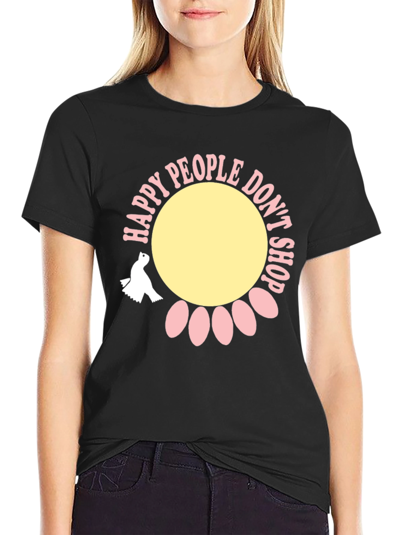 Happy People Dont Shop Graphic Tee