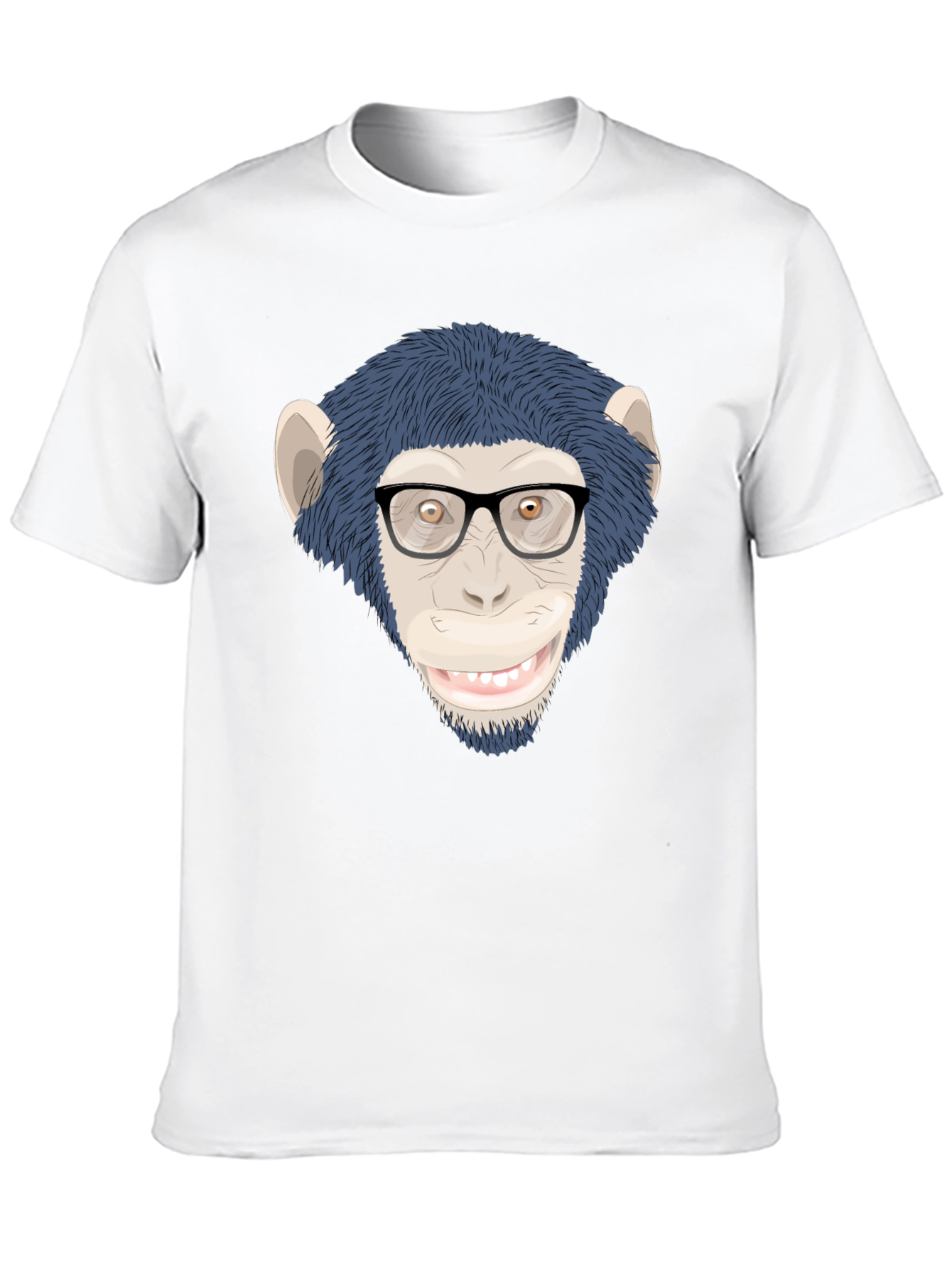 Funny Monkey with Glasses T-Shirt - Unisex