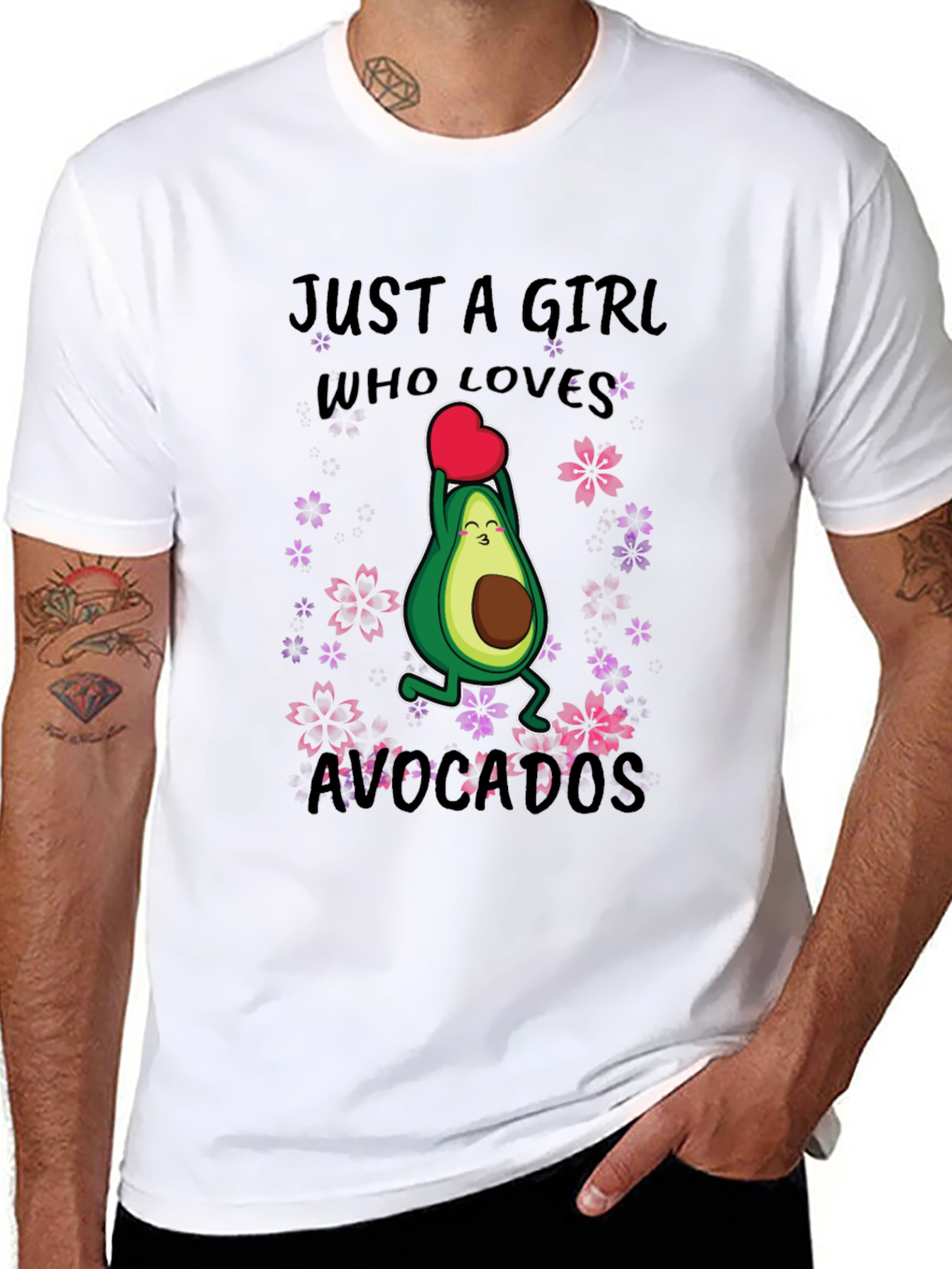 Just A Girl Who Loves Avocados Funny T-Shirt