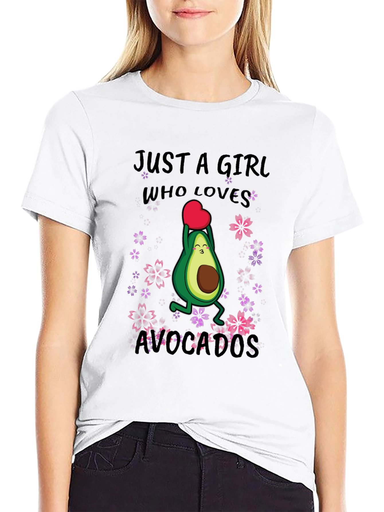 Just A Girl Who Loves Avocados Funny T-Shirt