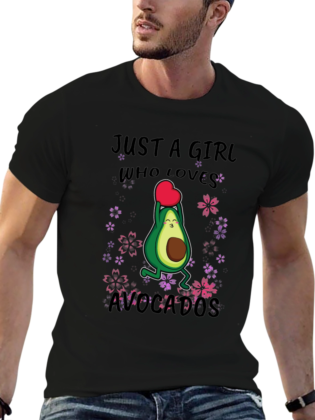 Just A Girl Who Loves Avocados Funny T-Shirt