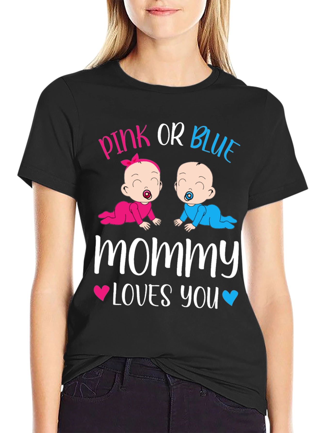 Pink or Blue Mommy Loves You T-Shirt