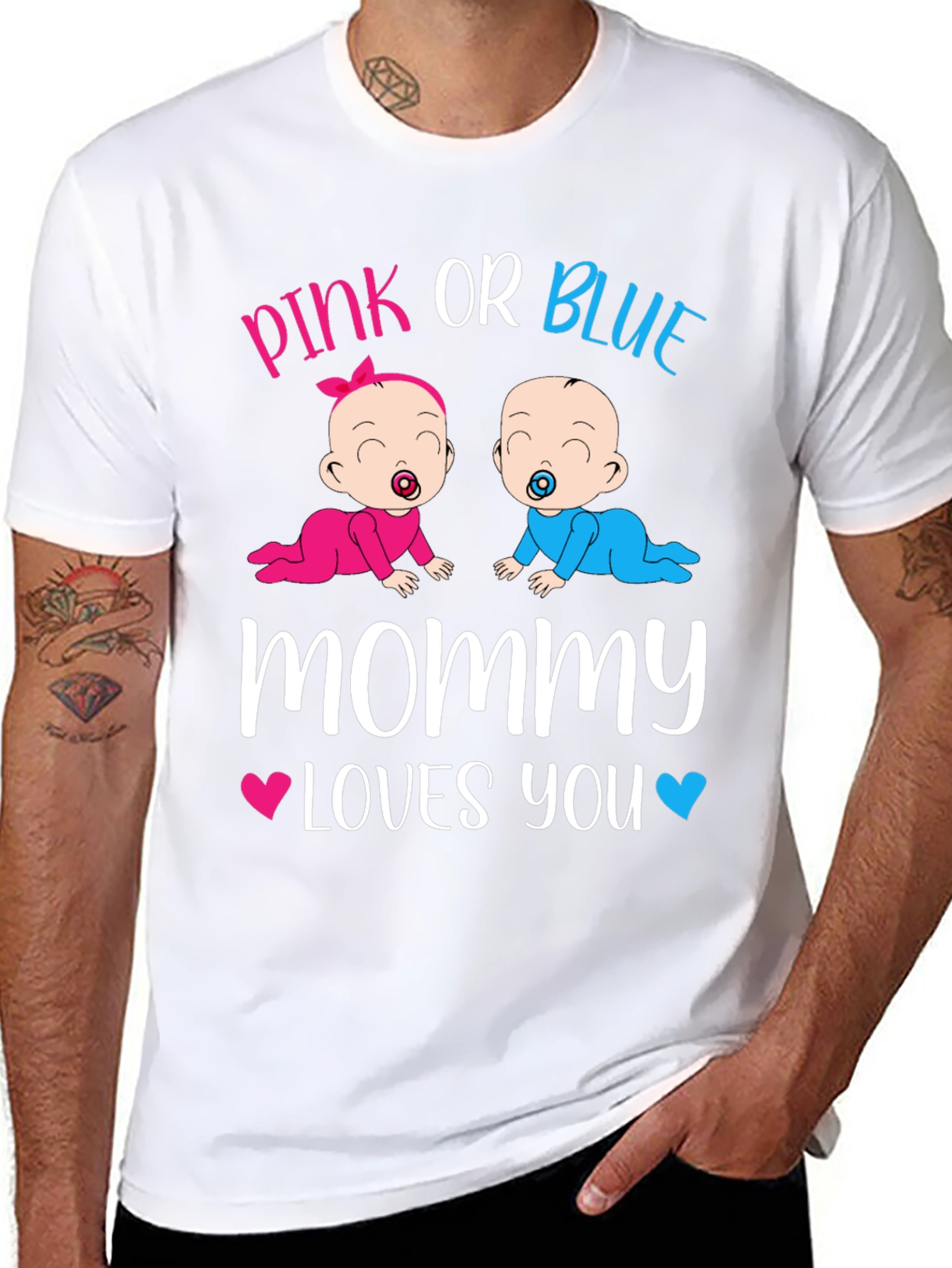 Pink or Blue Mommy Loves You T-Shirt