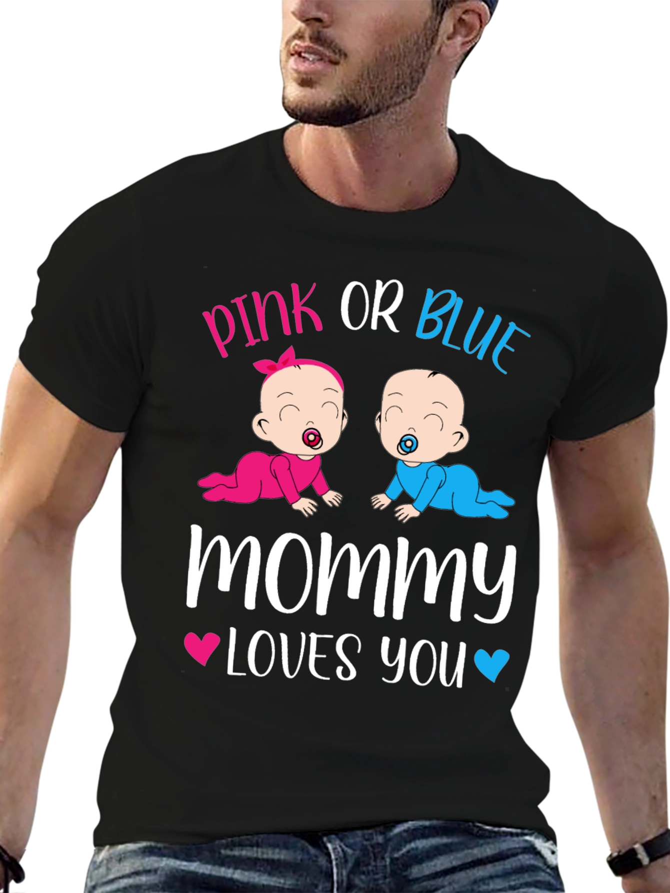 Pink or Blue Mommy Loves You T-Shirt
