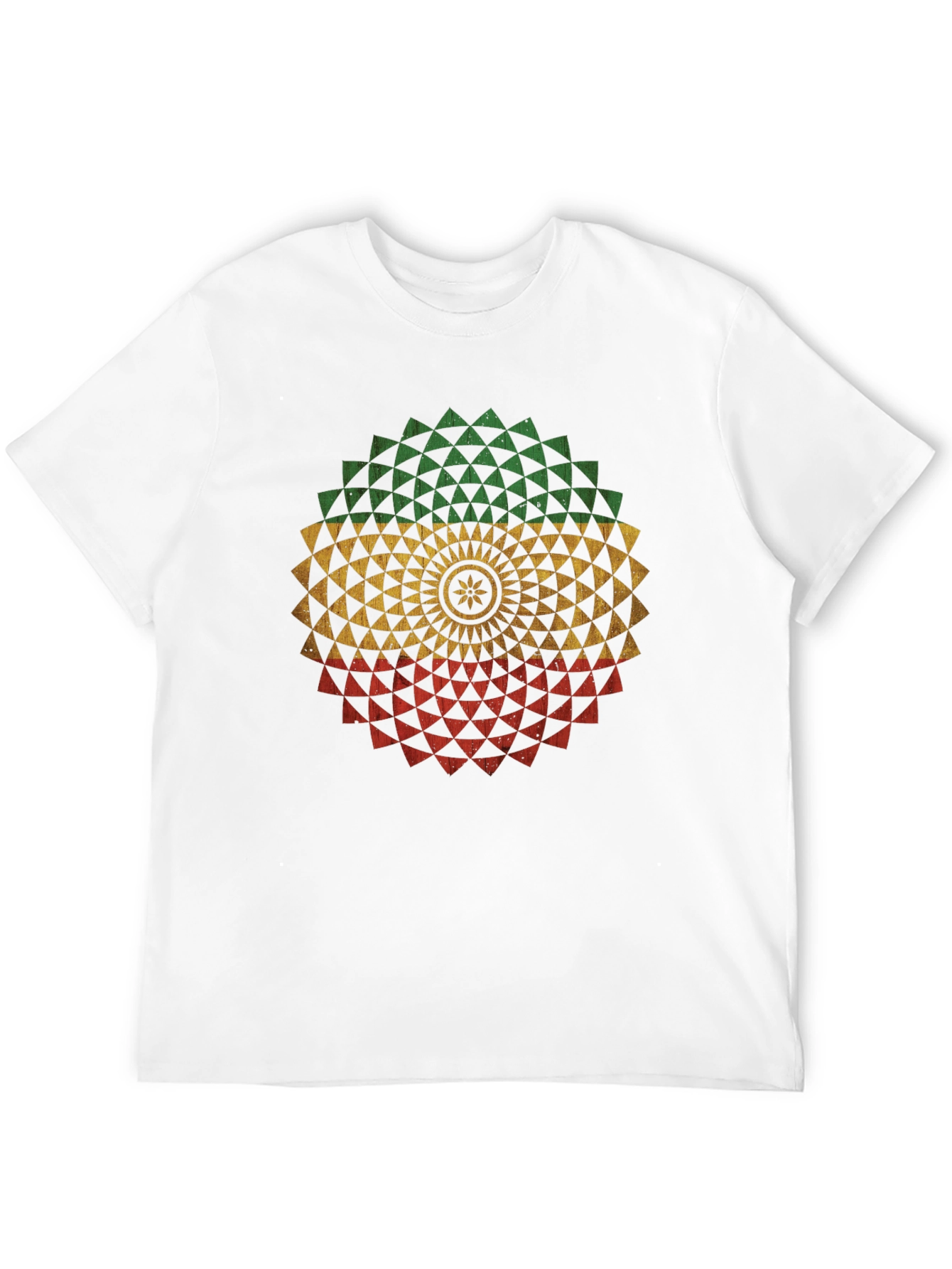 Rasta Mandala Black T-Shirt - Graphic Tee