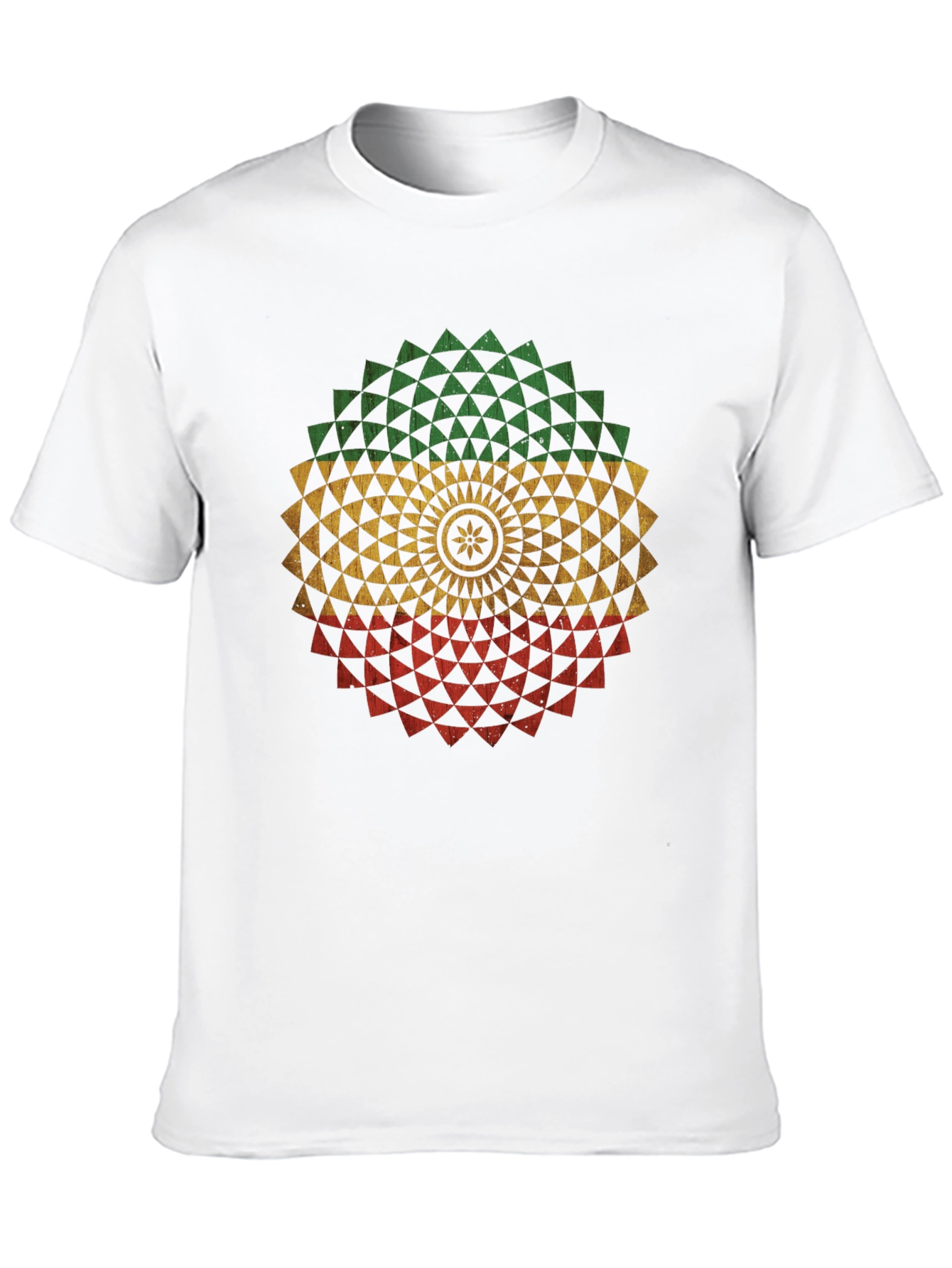 Rasta Mandala Black T-Shirt - Graphic Tee