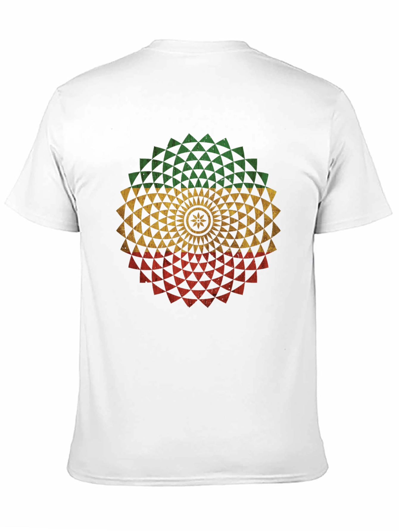 Rasta Mandala Black T-Shirt - Graphic Tee