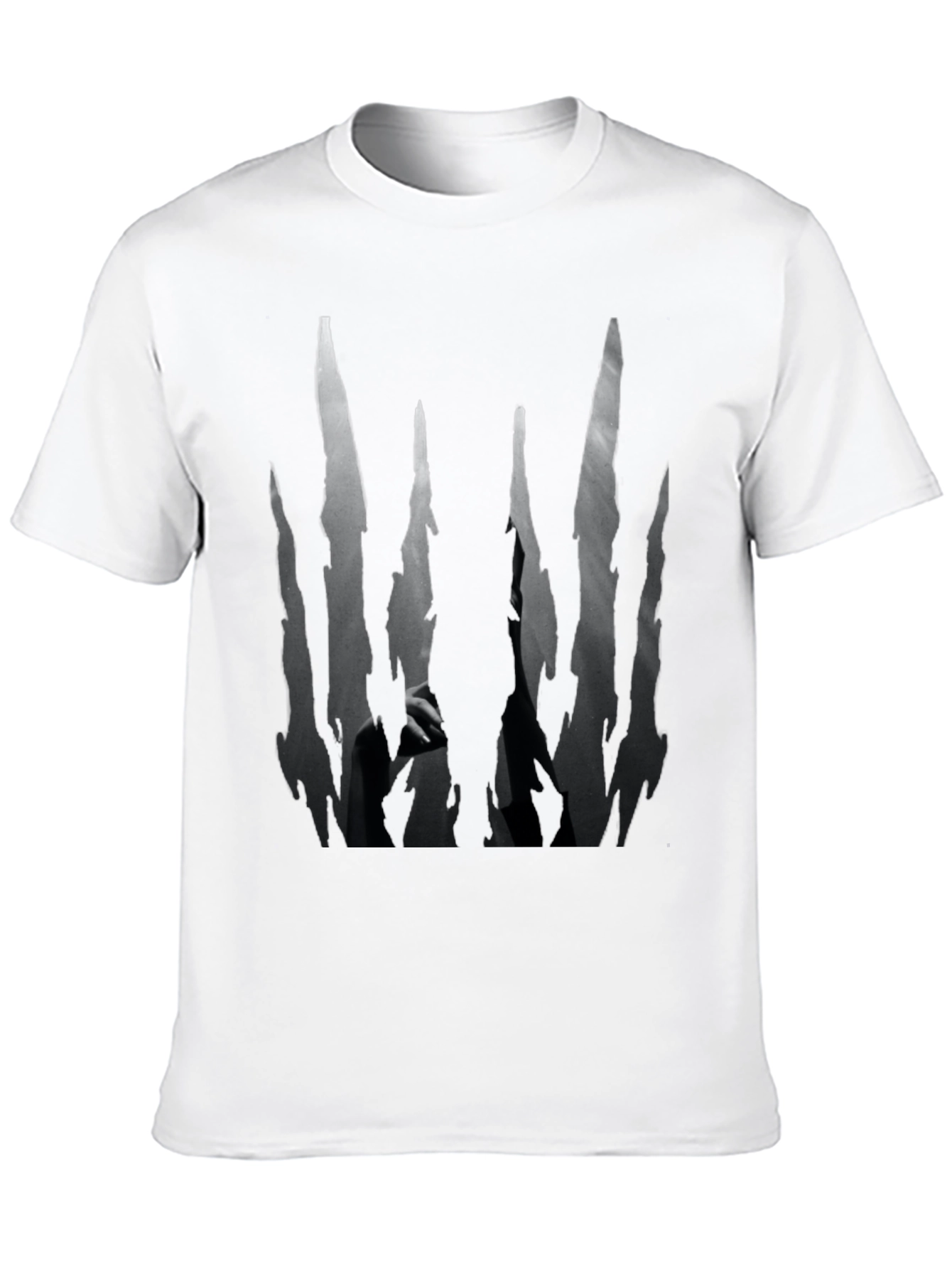 Edgy Black T-Shirt with Abstract Graphic