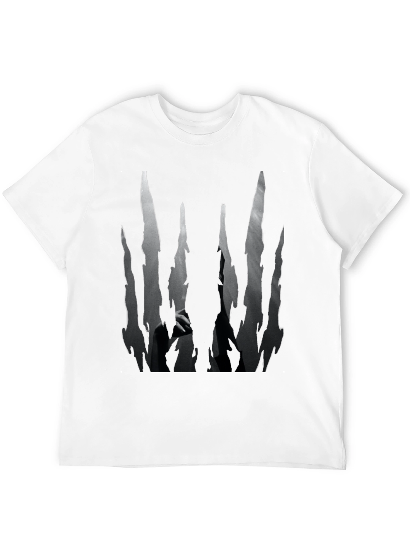 Edgy Black T-Shirt with Abstract Graphic