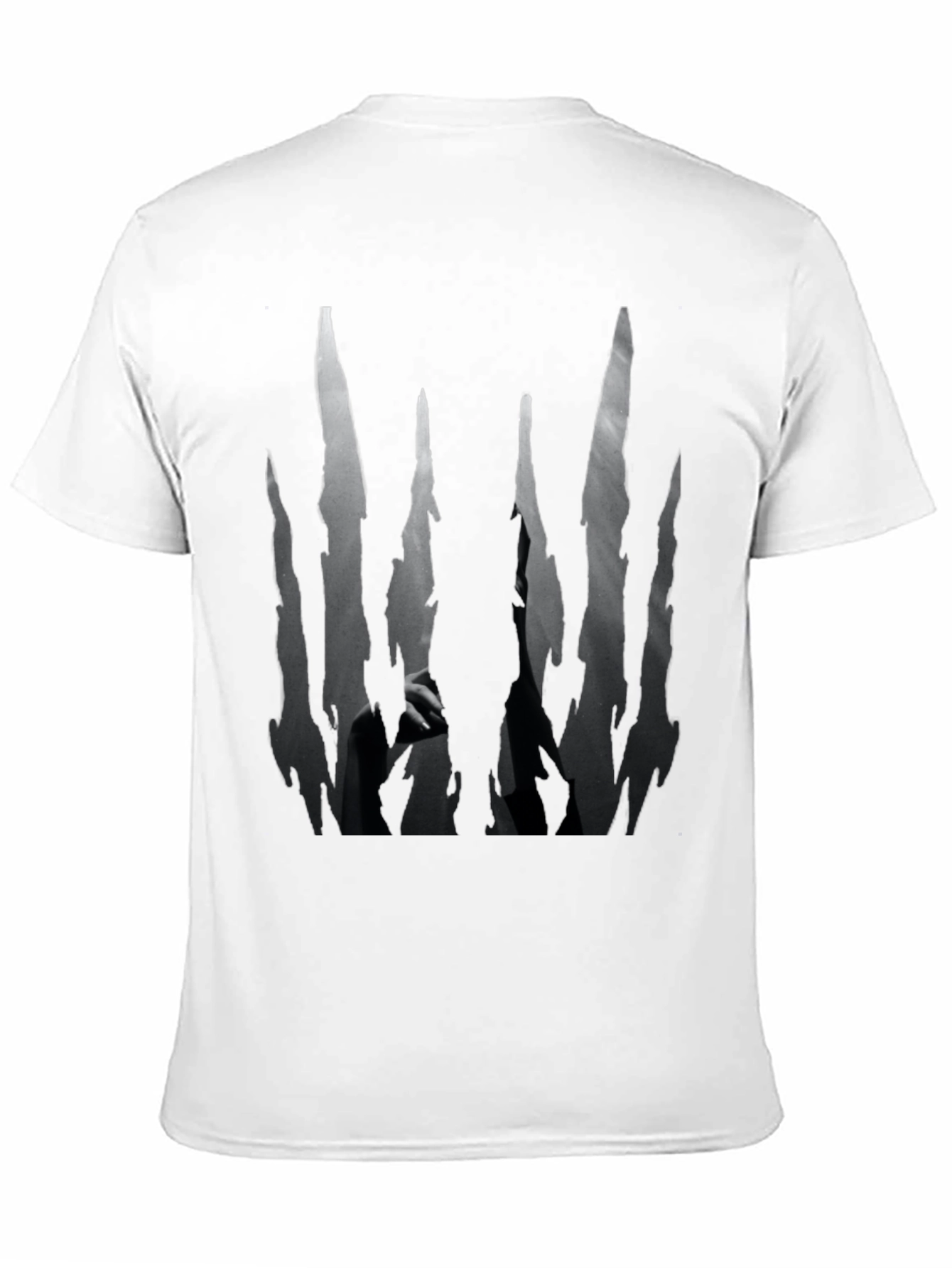 Edgy Black T-Shirt with Abstract Graphic