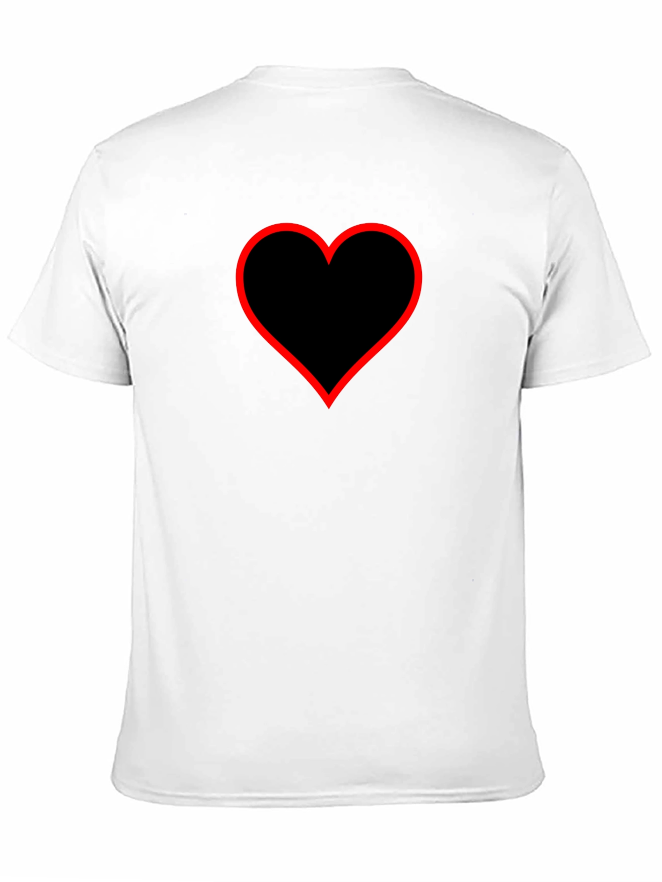 Heart Graphic Tee - Black Cotton Blend