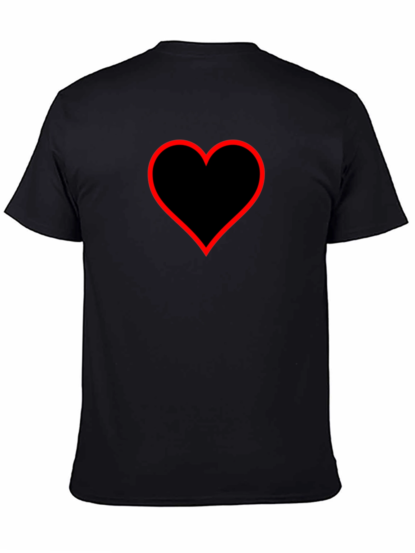 Heart Graphic Tee - Black Cotton Blend