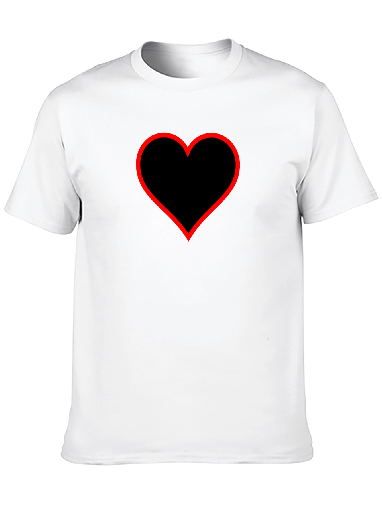 Heart Graphic Tee - Black Cotton Blend
