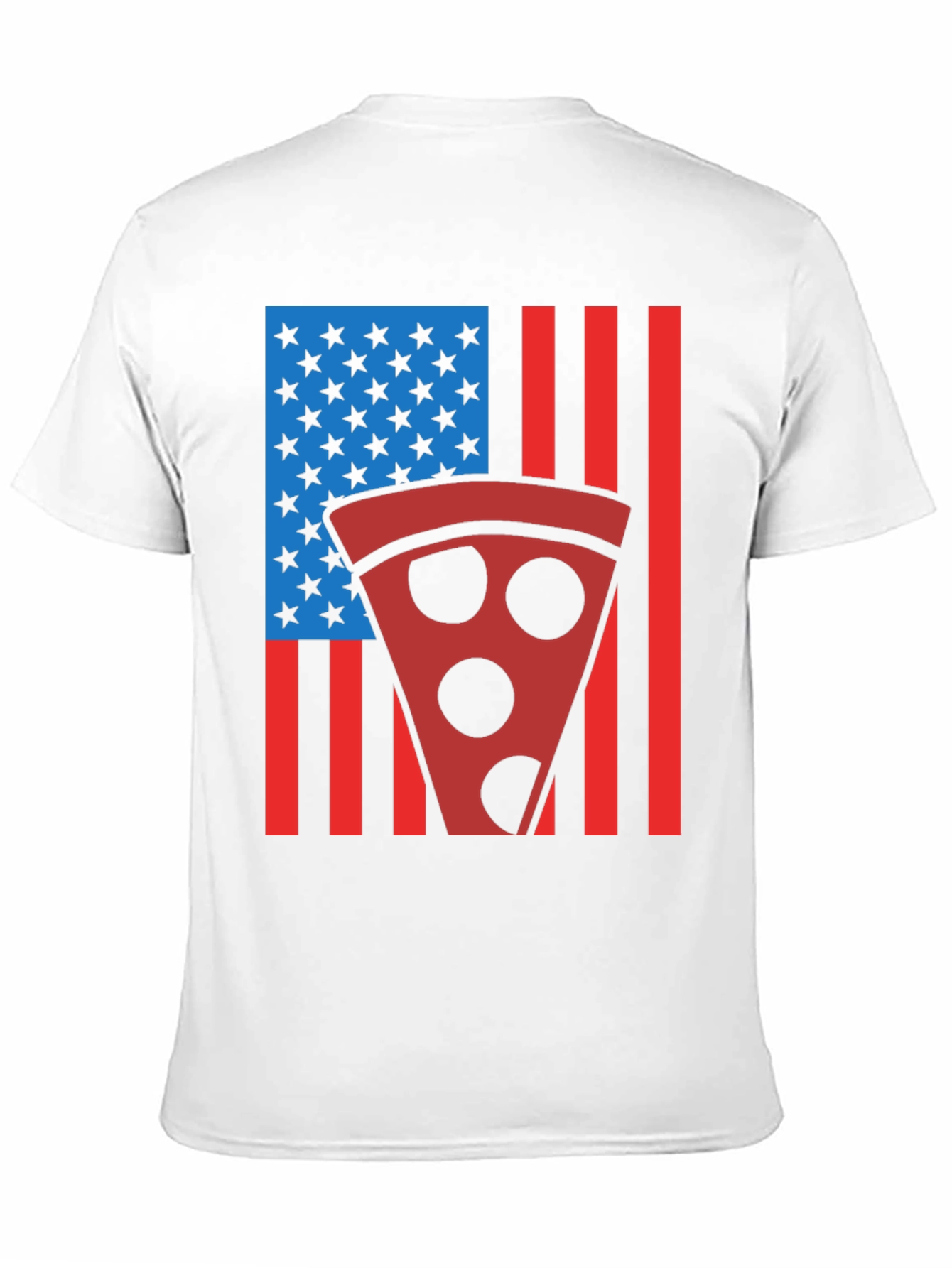 Pizza American Flag Graphic T-Shirt
