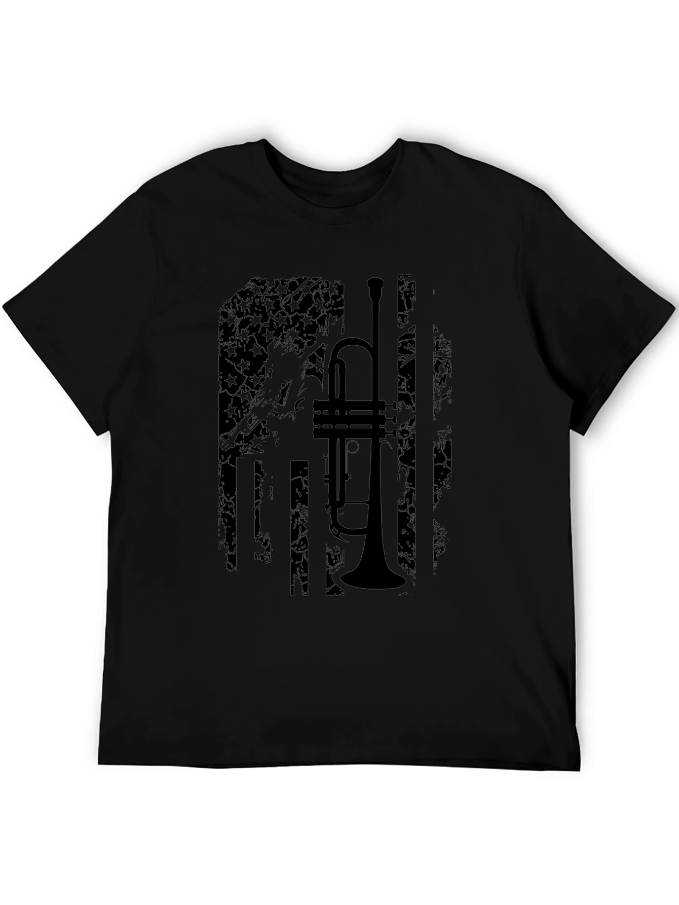 Trumpet Flag Graphic Tee - Stylish Music Lover Shirt