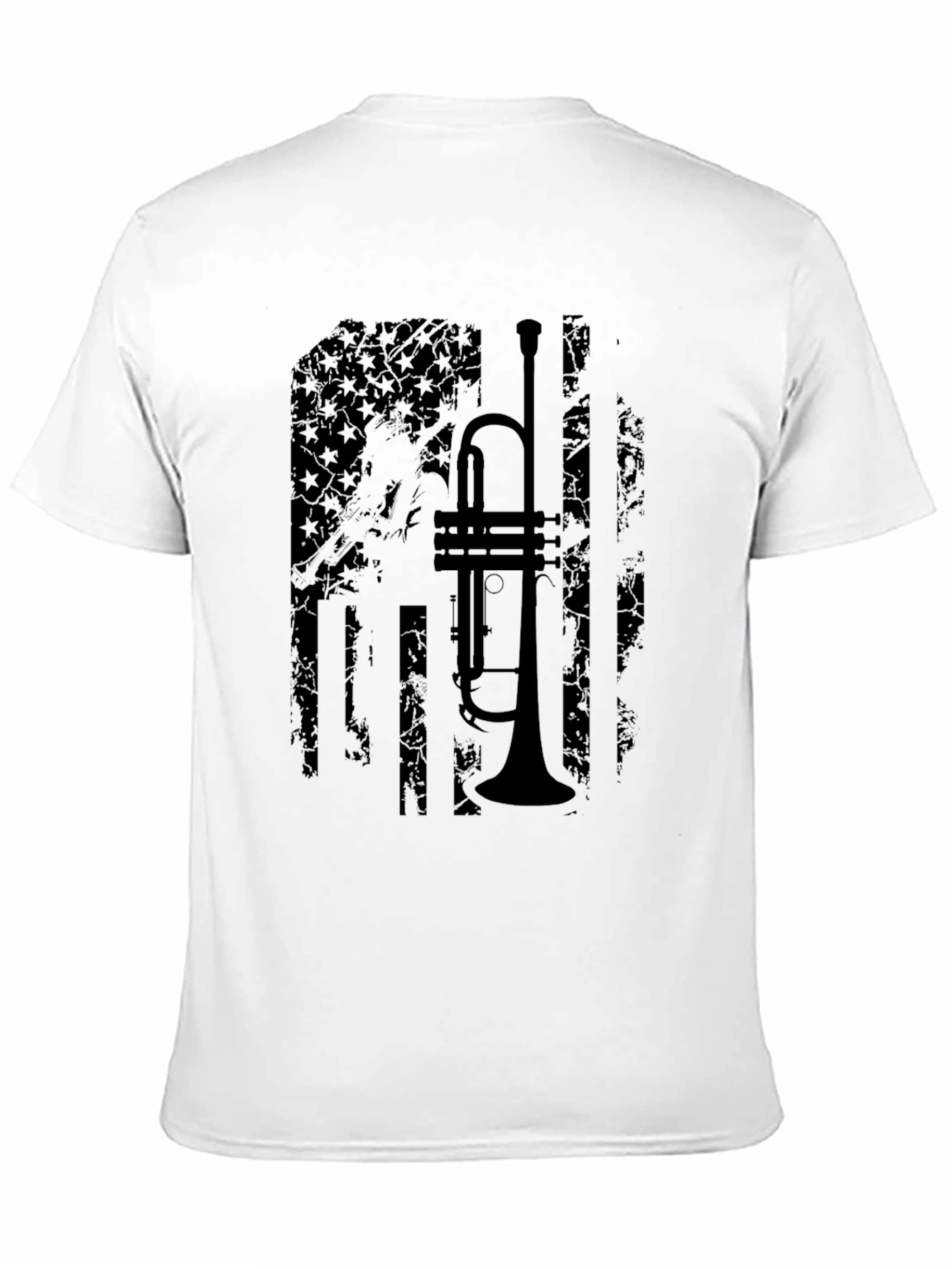 Trumpet Flag Graphic Tee - Stylish Music Lover Shirt