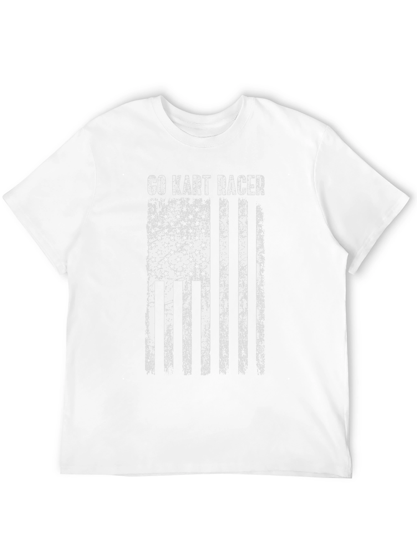 Go Kart Racer American Flag Graphic T-Shirt