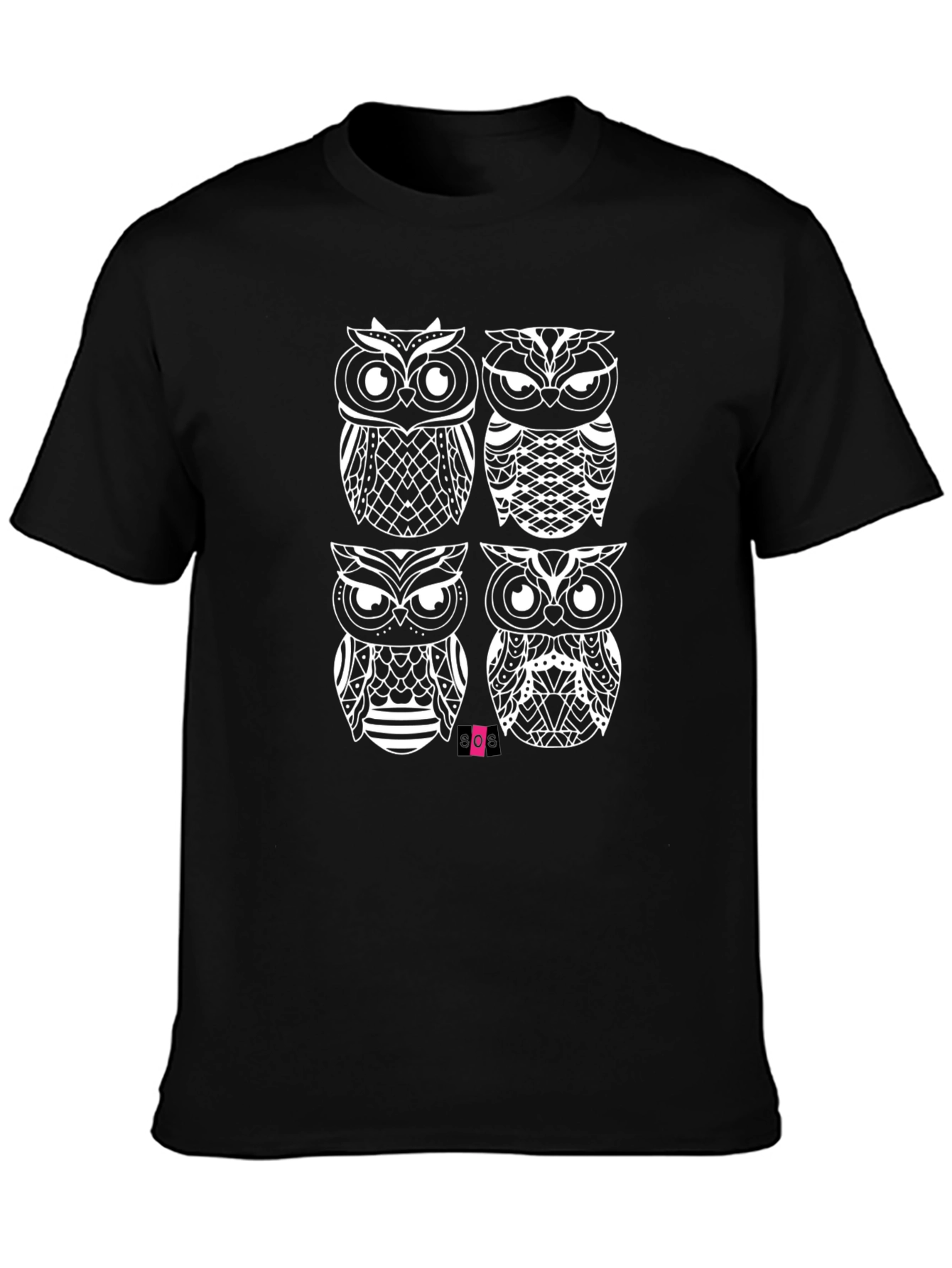 Owl Graphic Black T-Shirt