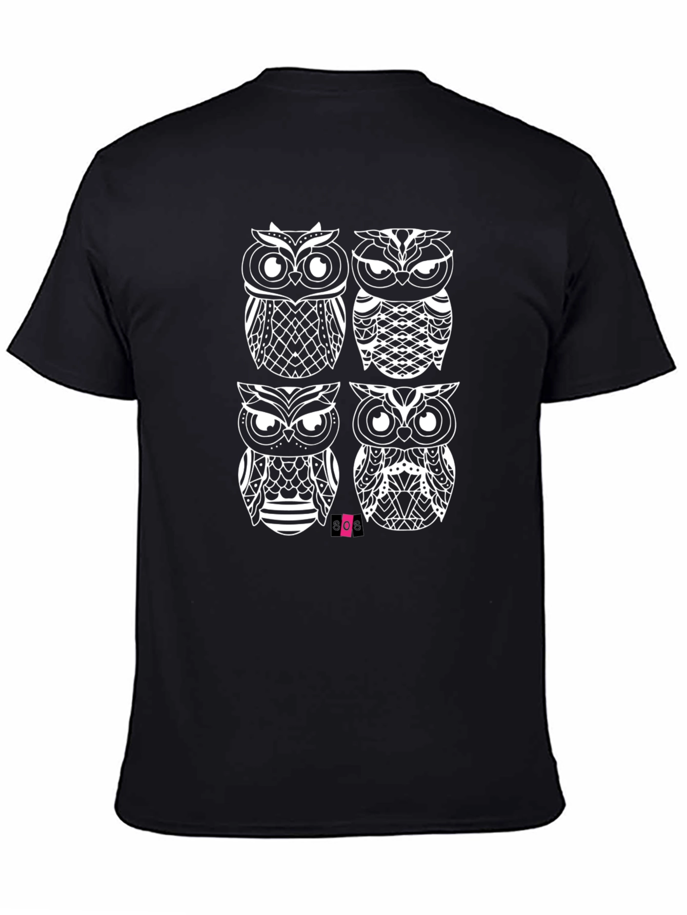Owl Graphic Black T-Shirt