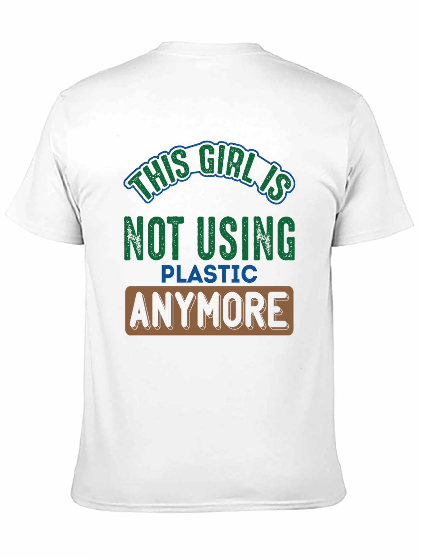 Eco-Friendly Statement Tee: No More Plastic