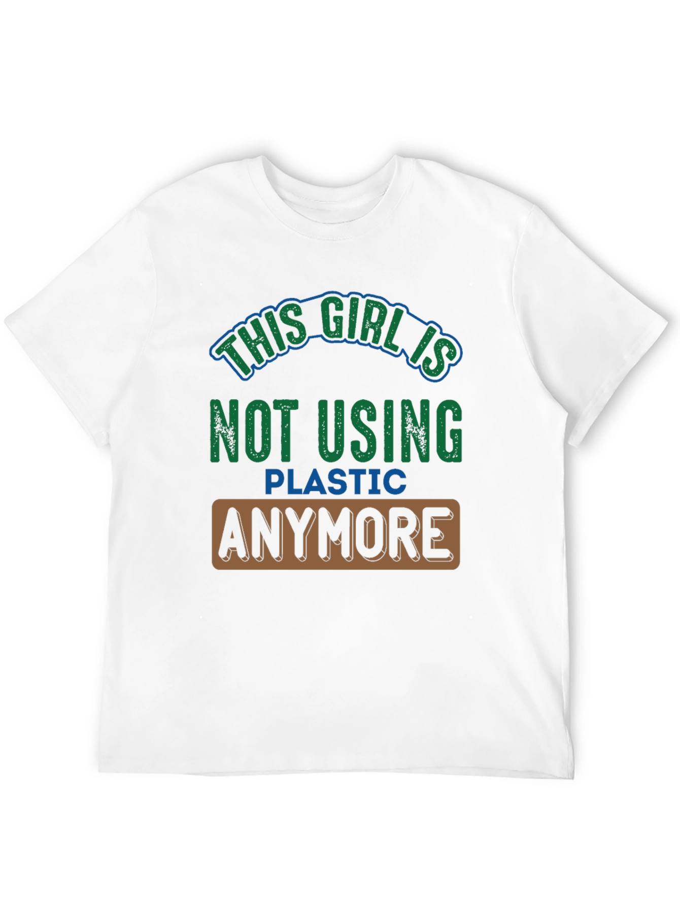 Eco-Friendly Statement Tee: No More Plastic