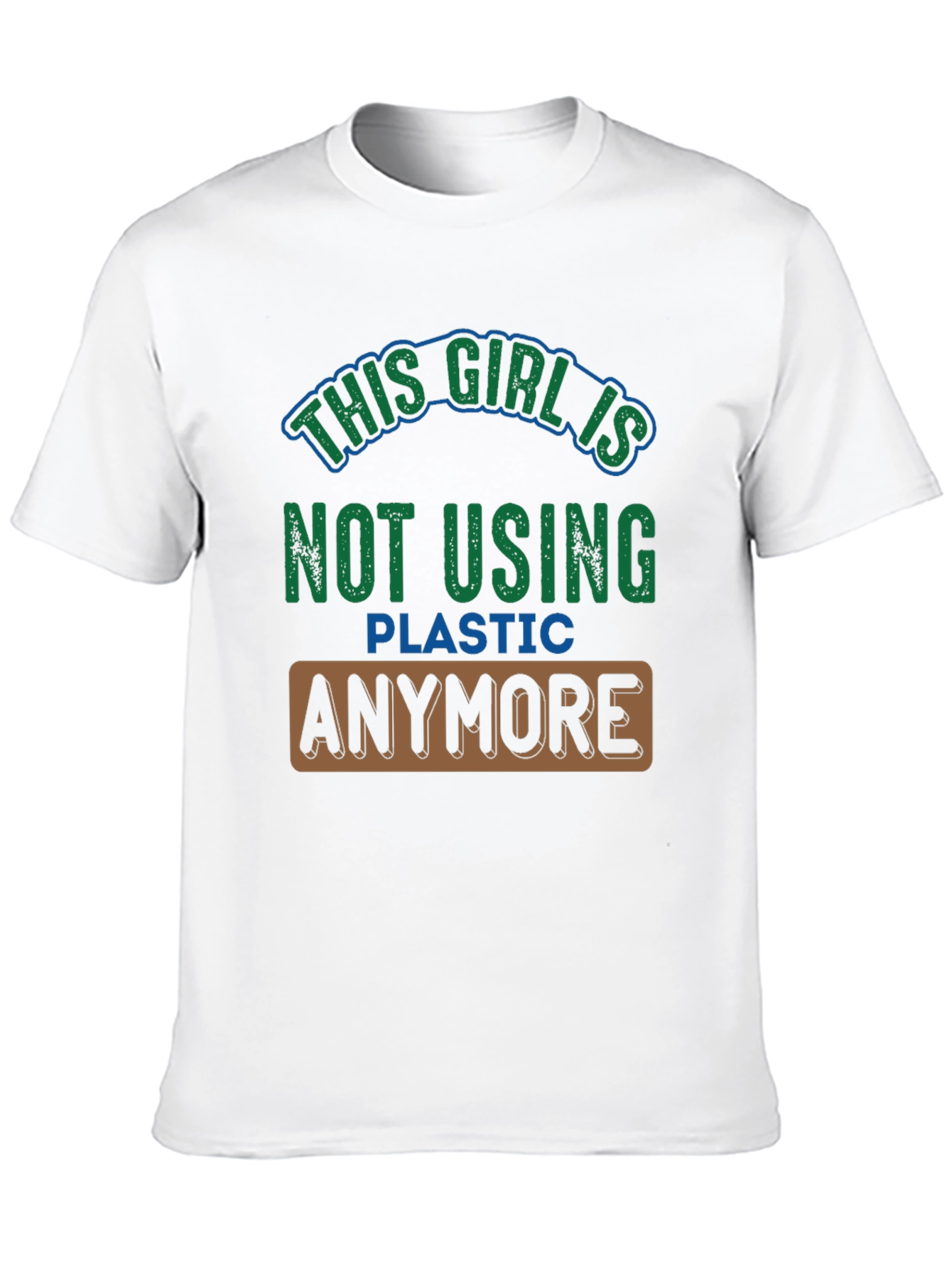 Eco-Friendly Statement Tee: No More Plastic