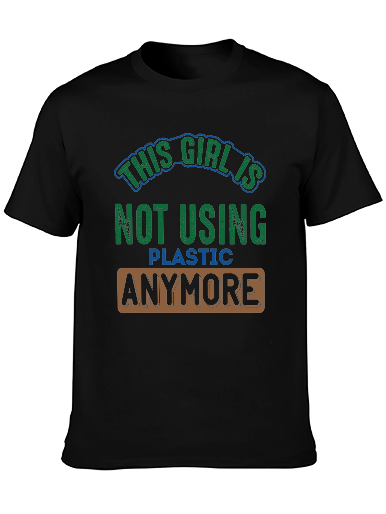 Eco-Friendly Statement Tee: No More Plastic