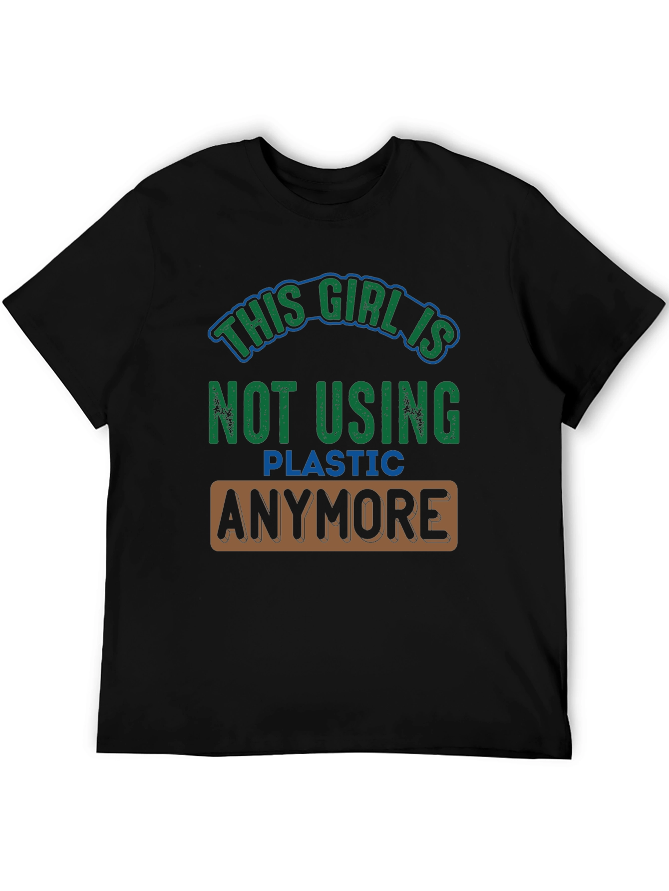Eco-Friendly Statement Tee: No More Plastic