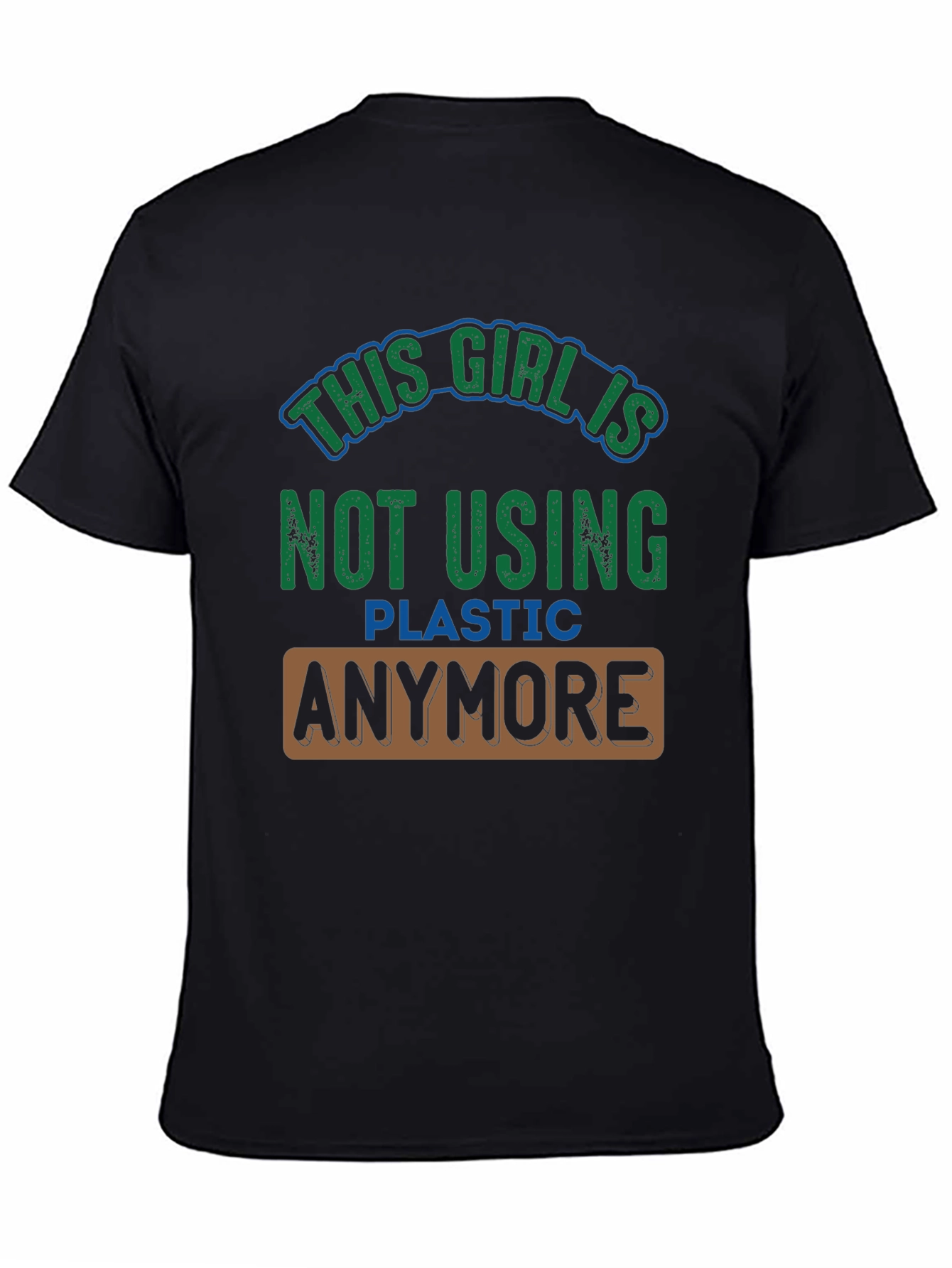 Eco-Friendly Statement Tee: No More Plastic