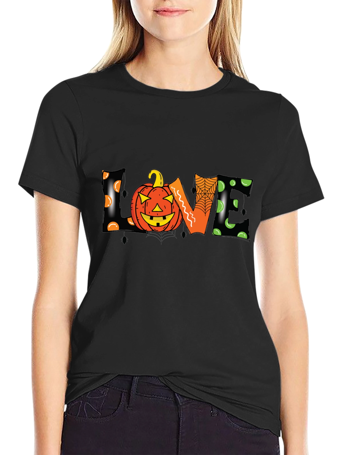 Halloween Love Pumpkin Graphic Tee