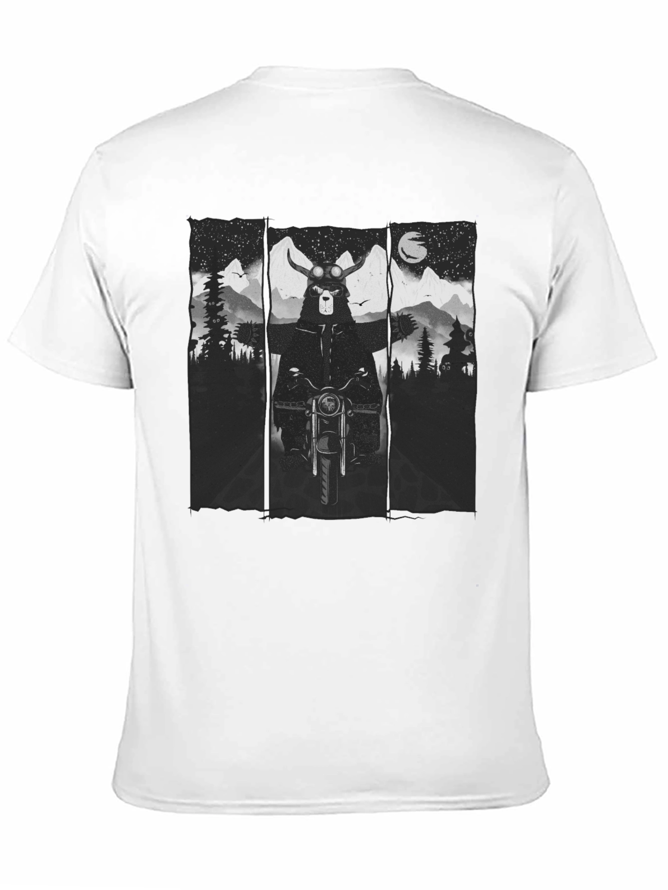 Bear Biker T-Shirt - Mountain Adventure Tee