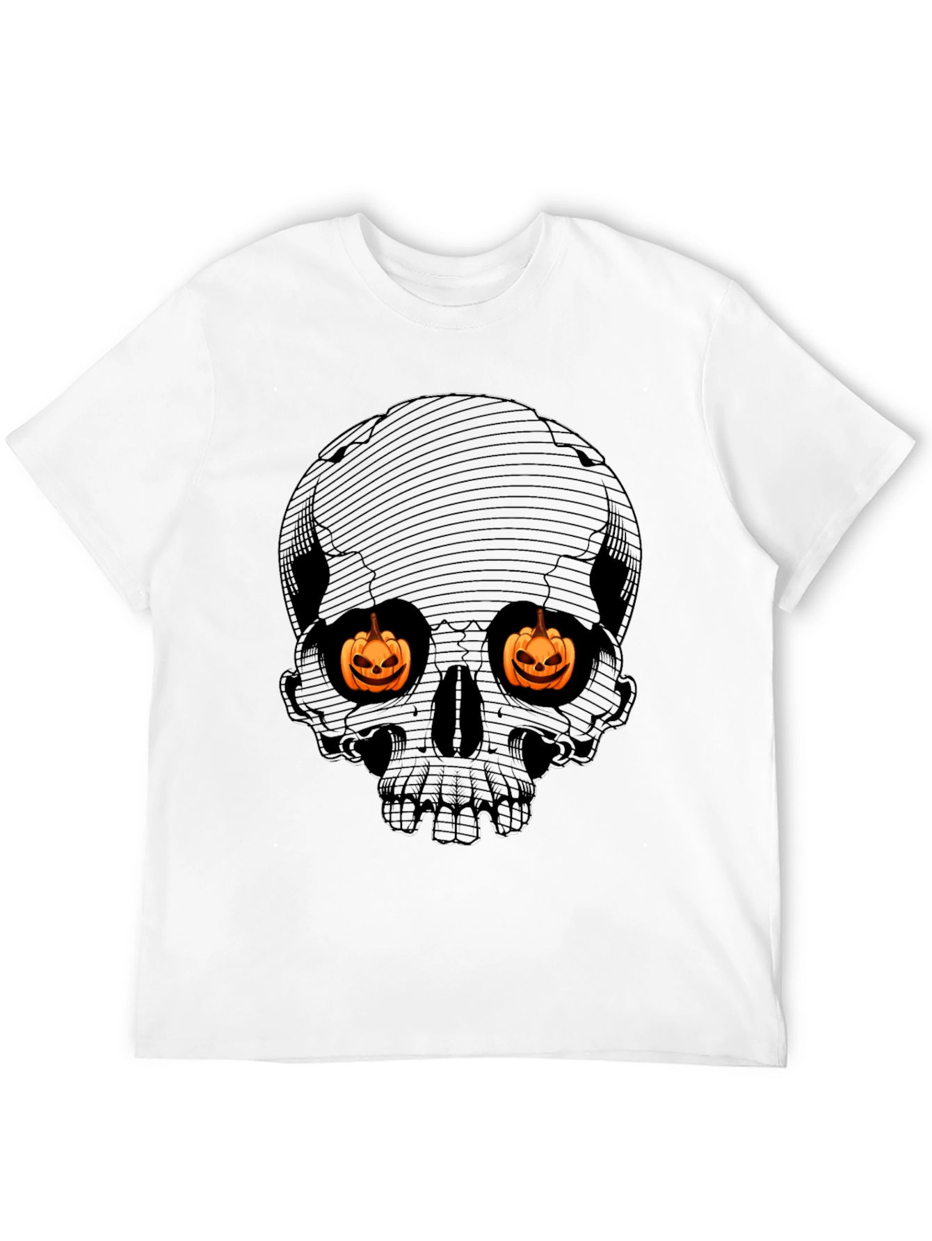 Halloween Skull Pumpkin Eyes T-Shirt