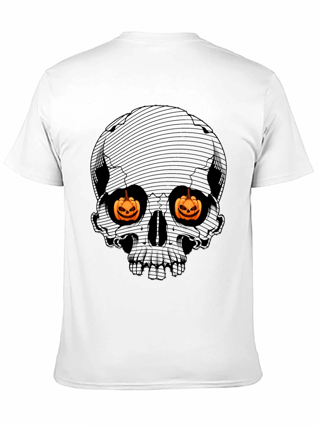 Halloween Skull Pumpkin Eyes T-Shirt